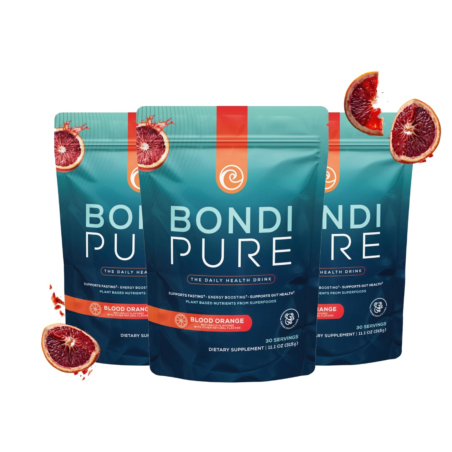 Bondi Pure Daily Health & Detox Drink Powder Blood Orange 33.3