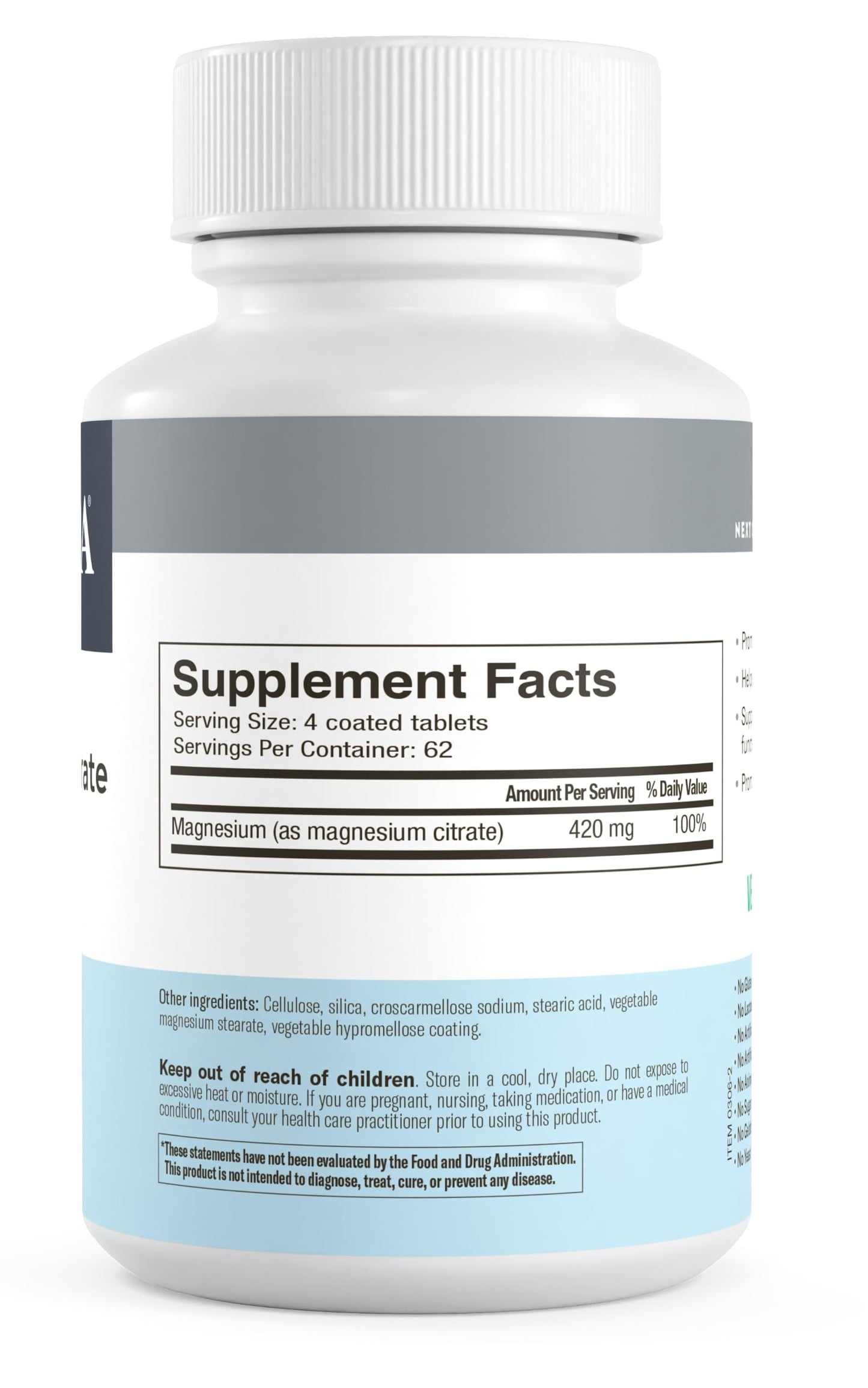 FREEDA Magnesium Citrate Tablet 250 Count