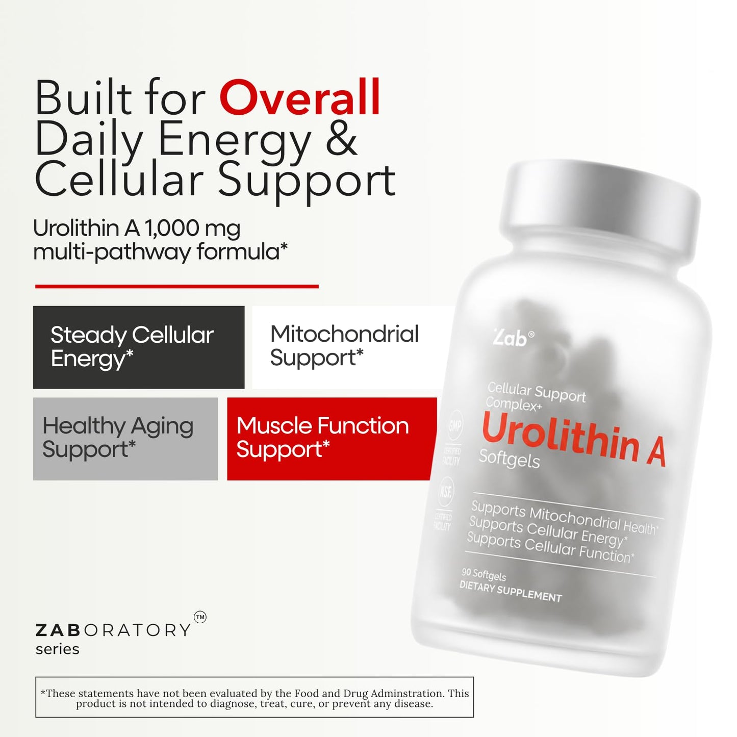 ZAB Urolithin A Supplement, 90 Softgels