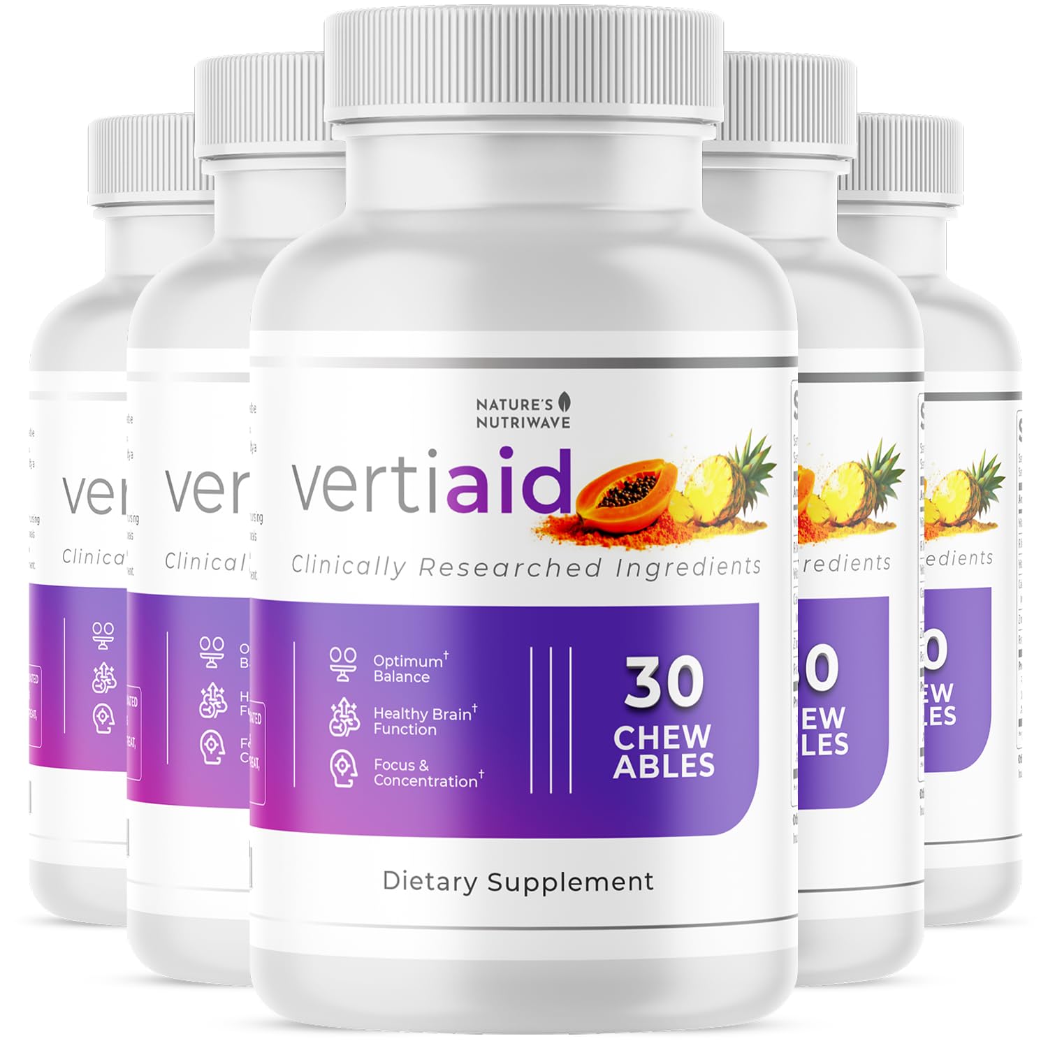 Nature’s NutriWave VertiAid Vitamins, Minerals & Botanical Chewables 180 Count