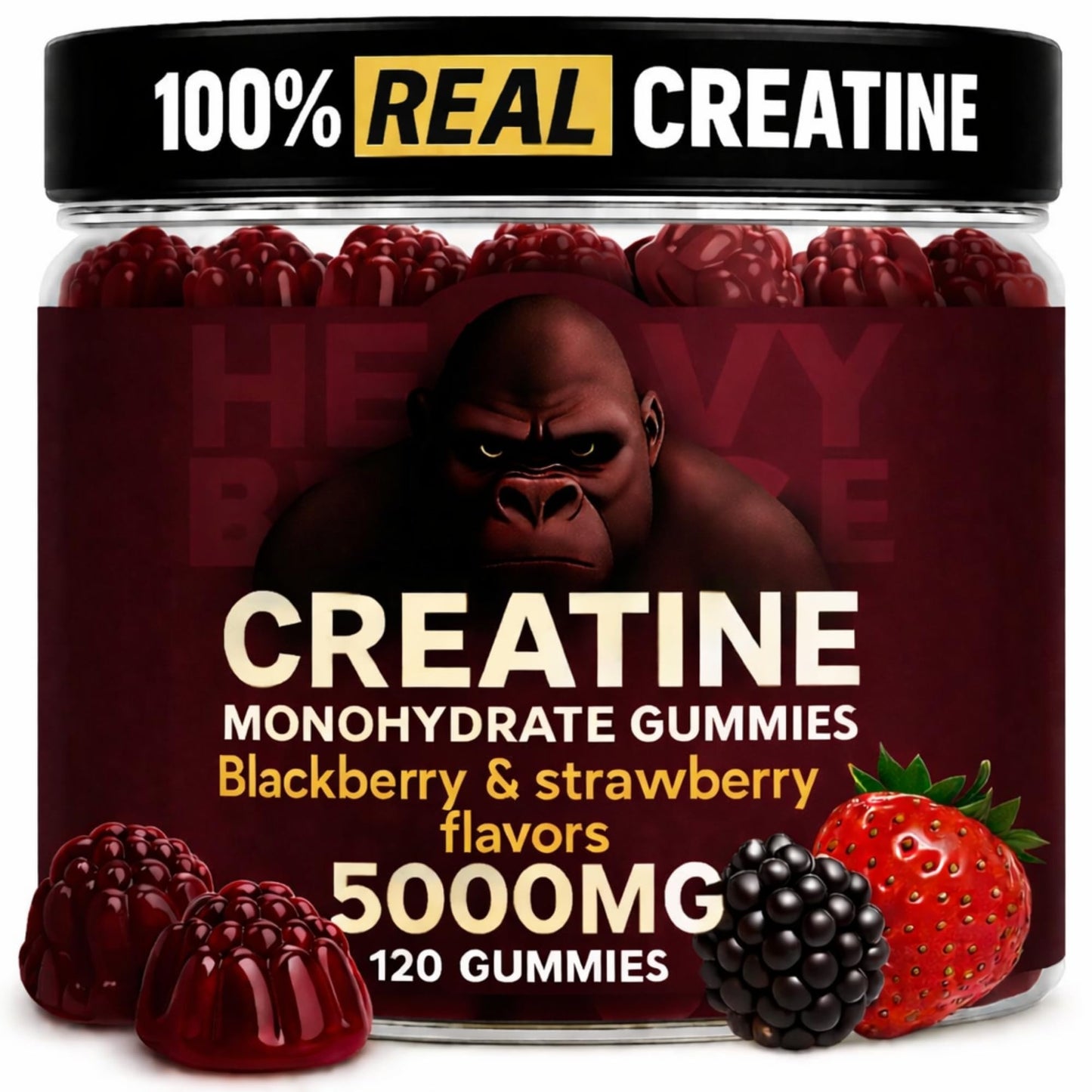 Heavy Balance Creatine Monohydrate Gummies 120 Count