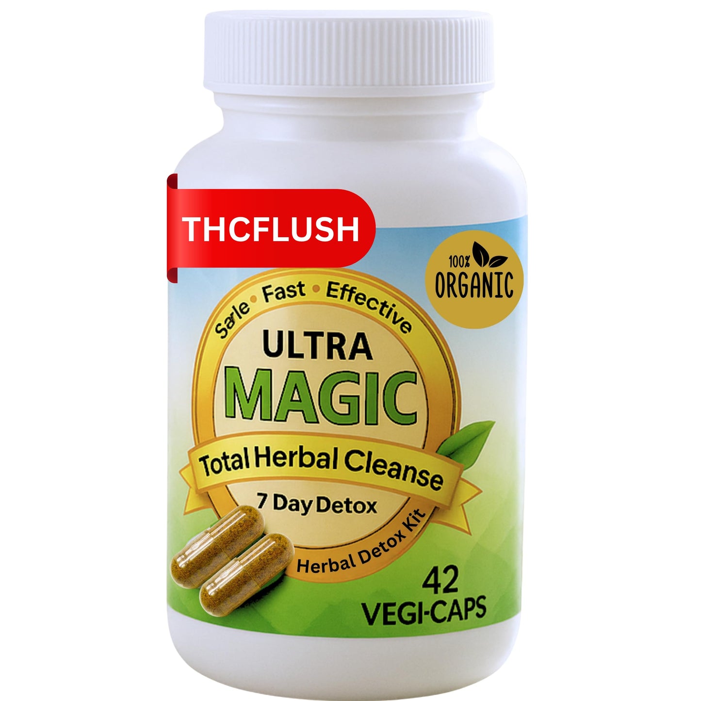 Ultra Magic 7 Day Herbal Toxin Flush & Full Body Detox Cleanse Capsules 42 Count