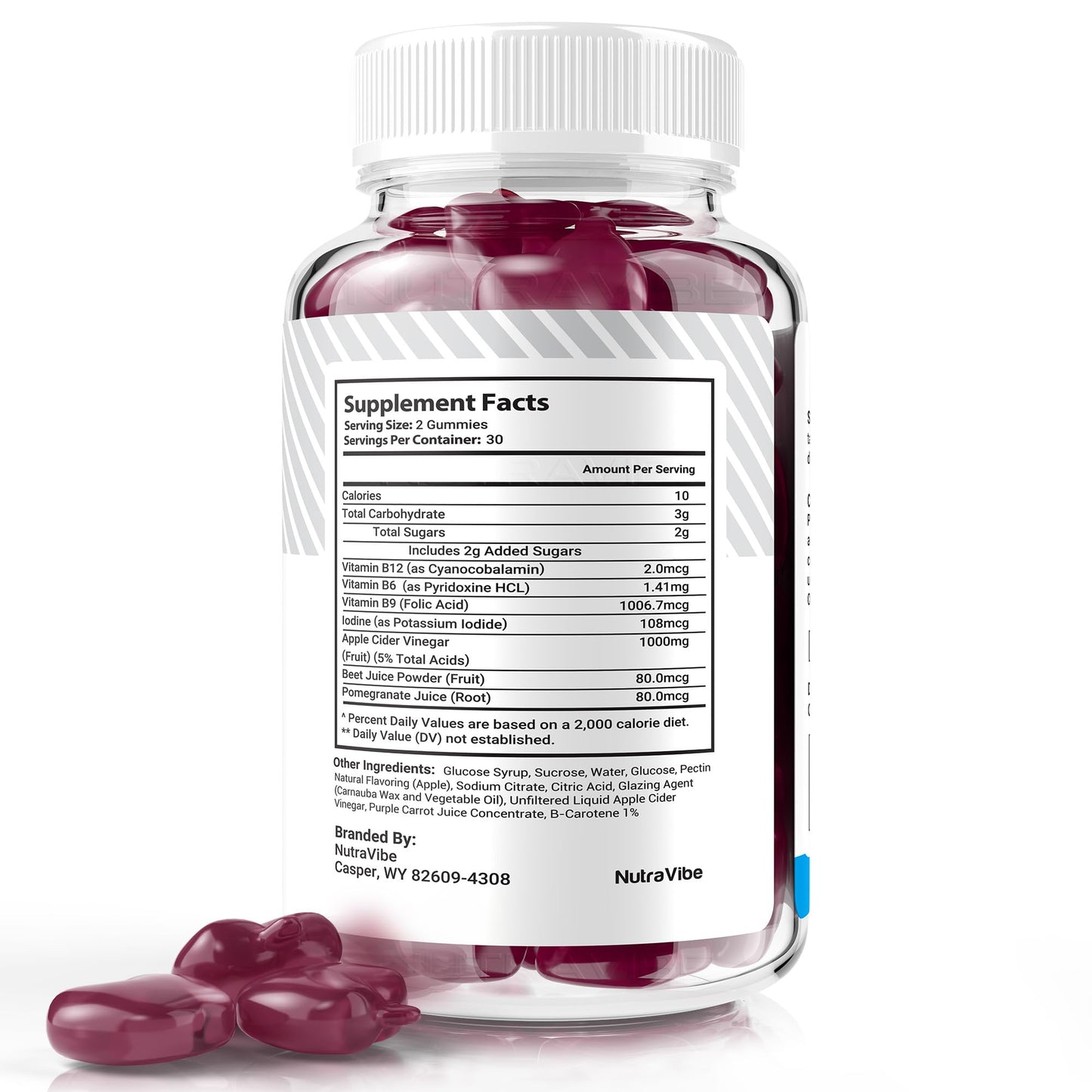 NutraVibe Primo Boost XL Gummies, 60 Count