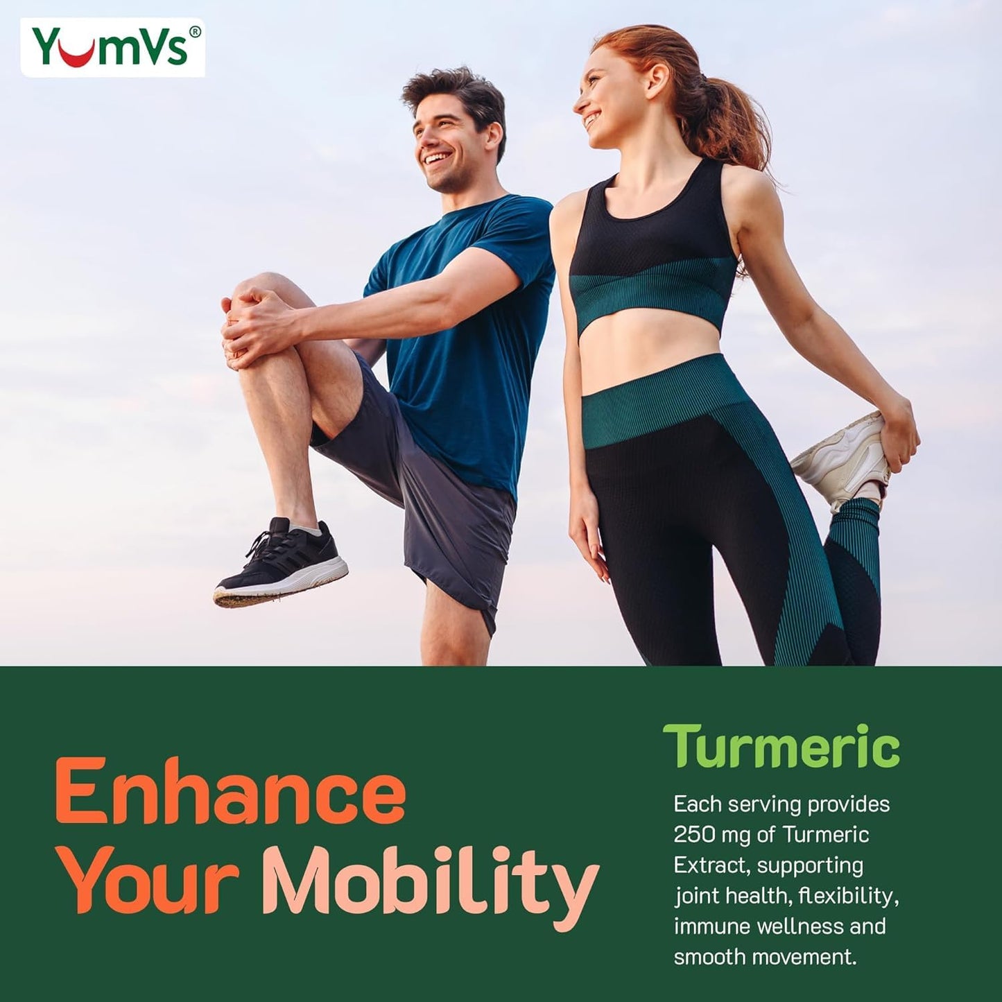YUM-V'S Turmeric Gummies with Ginger and Piperine 120 Count