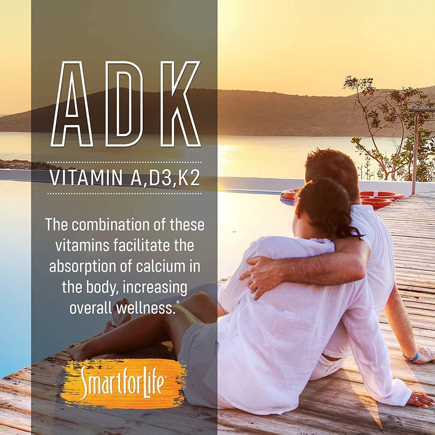 Smart for Life ADK Vitamins Vitamin D3, K2 and A Capsule, 90 Count