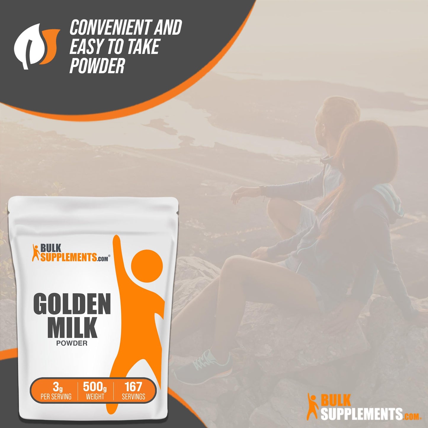 BulkSupplements Golden Milk Powder 17.6 Ounce (Pack of 1)