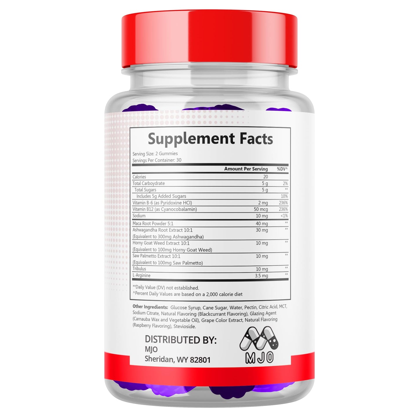MJO Vital Pump XL Gummies 60 Count