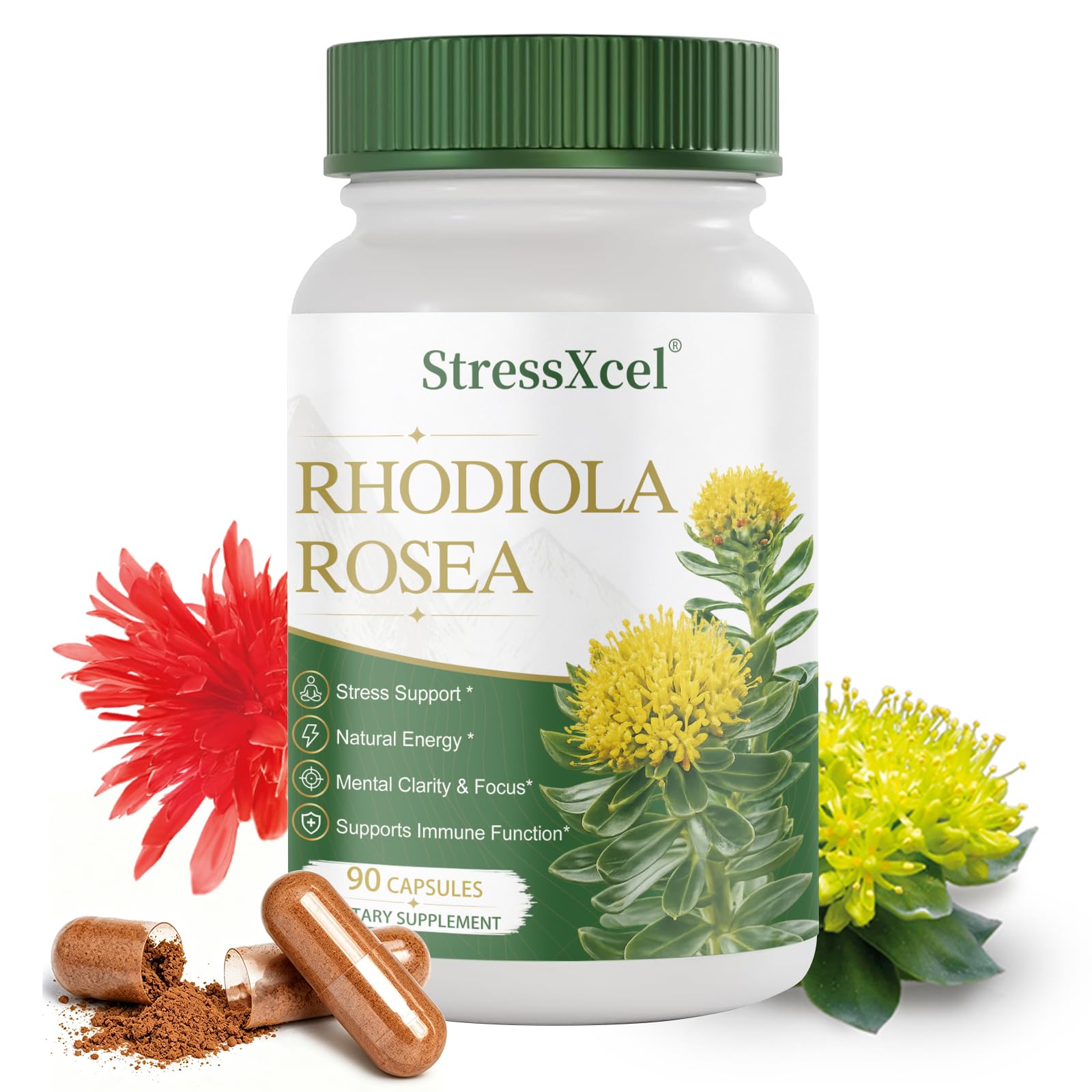 StressXcel Rhodiola Rosea Supplement Capsule, 90 Capsules