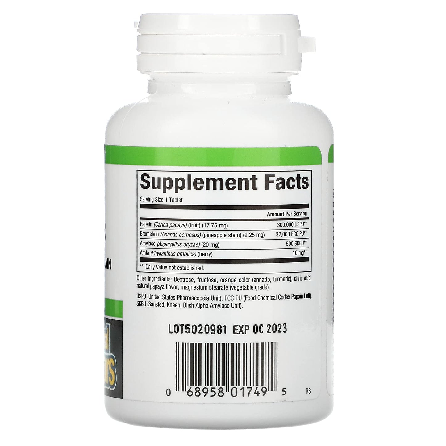 Natural Factors Papaya Enzymes 120 Tablets
