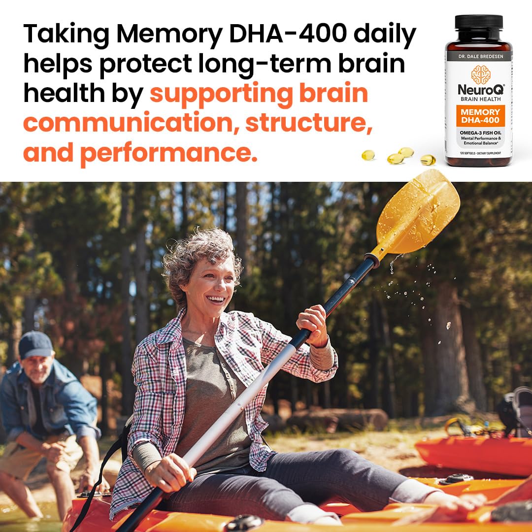 LifeSeasons NeuroQ Memory DHA-400 Omega-3 Fish Oil Supplement Softgels 120