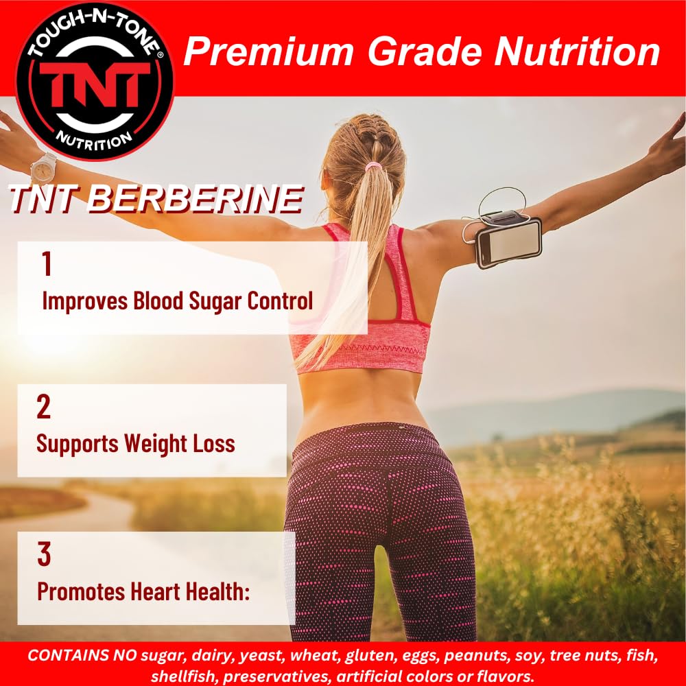 TOUGH-N-TONE Berberine HCL 500mg Capsule, 60 Count