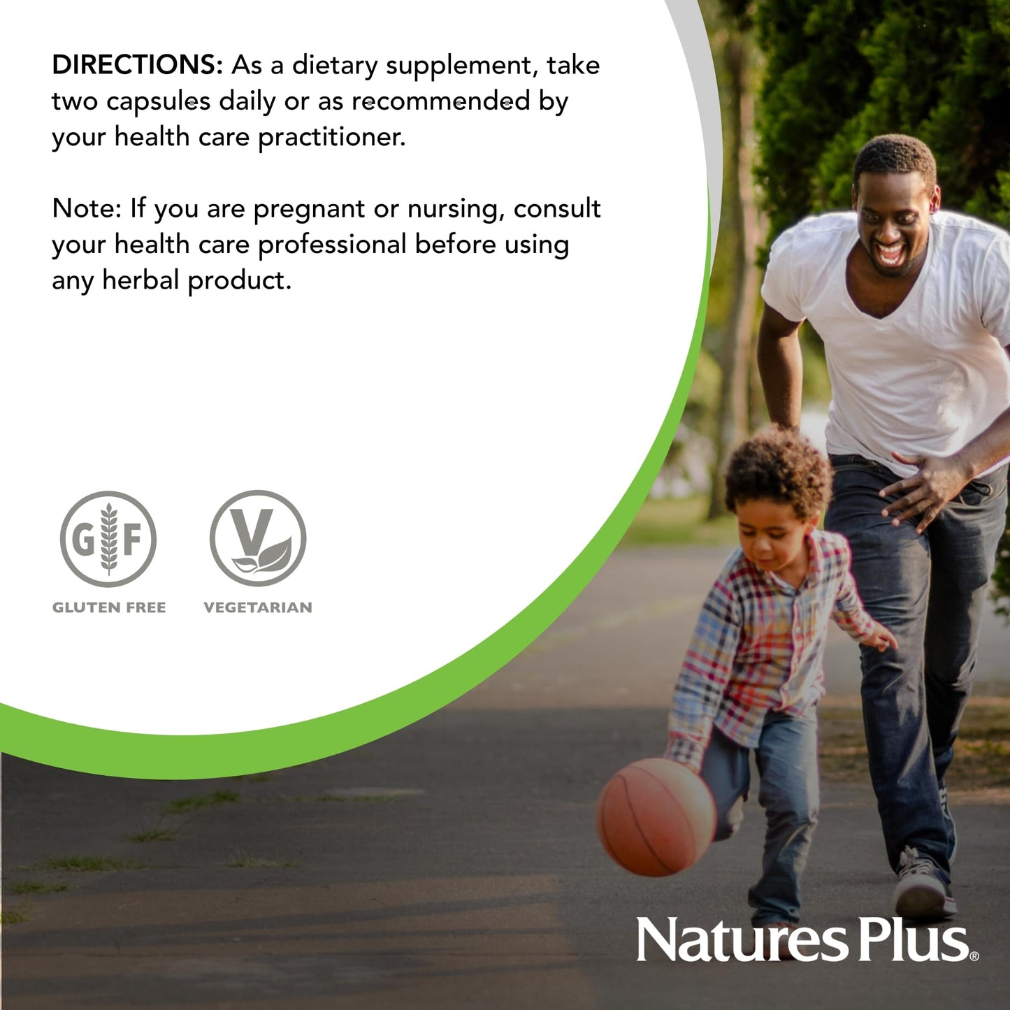 NaturesPlus InflamActin Herbal Actives Capsules, 60 Count