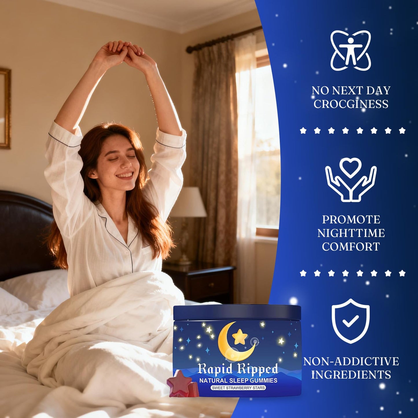 JRR LyraSleep Natural Sleep Aid Gummies, 2-Count Pack