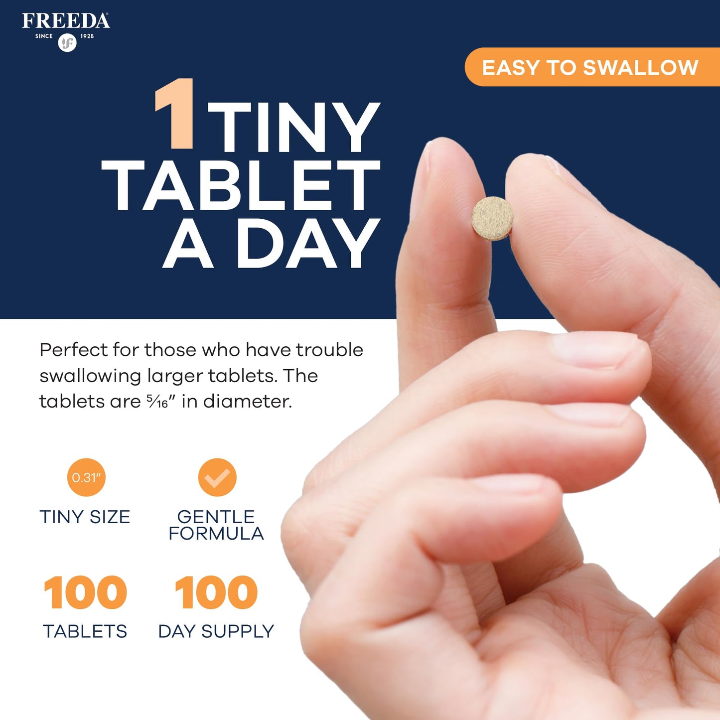 Freeda Iron Supplement Ferrous Fumarate Tablet, 100 Count