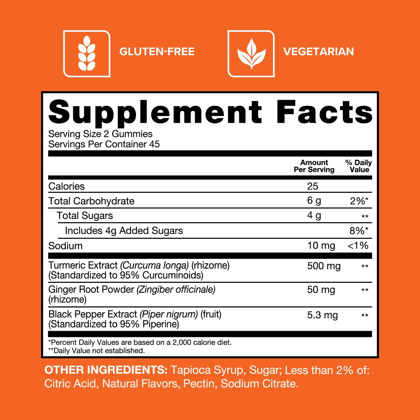 Qunol Turmeric and Ginger with Black Pepper Gummies, Turmeric Curcumin Supplement, Joint Health Support, 90 Count