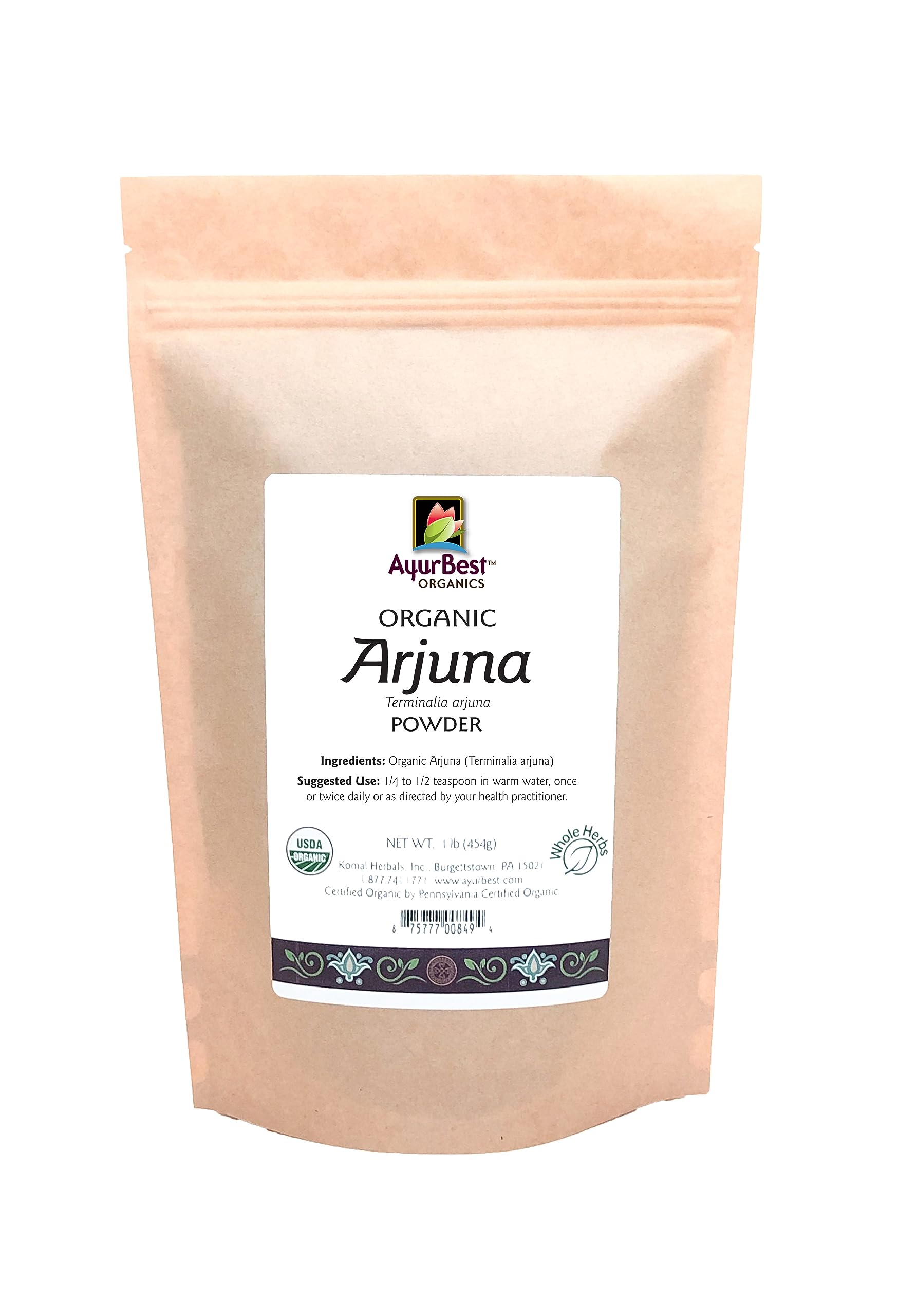AyurBest Organics Arjuna Bark Powder 16 oz