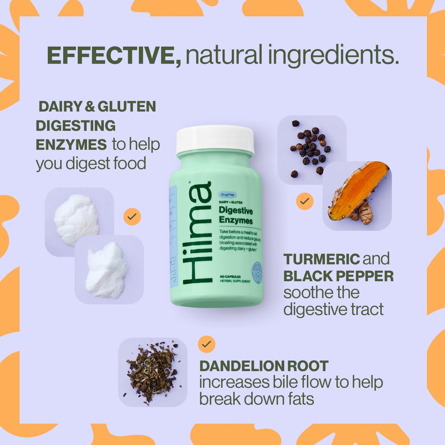 Hilma Digestive Enzymes for Women Capsule, 60 Capsules