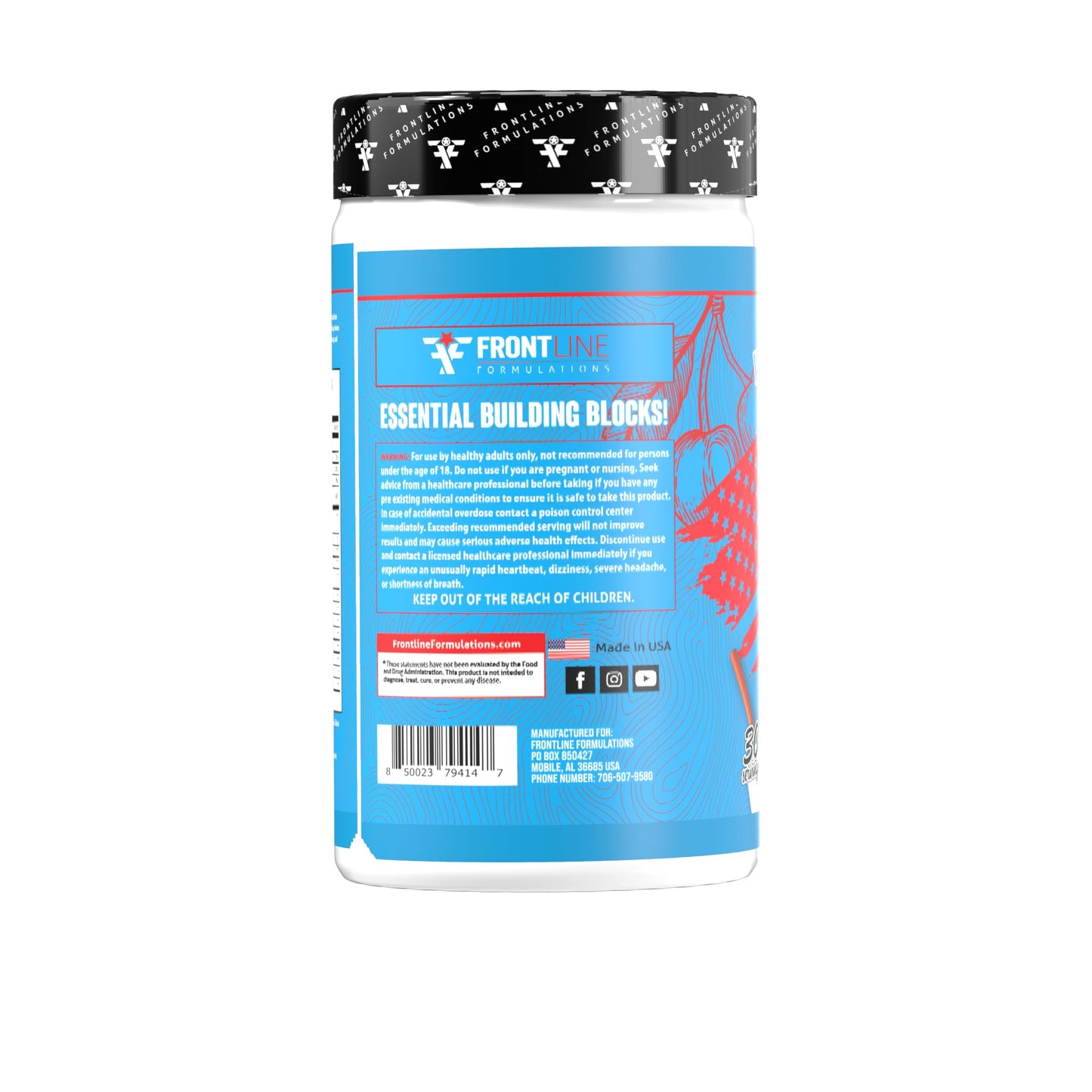 Frontline Formulations Amino Flood BCAA EAA Powder, 16 Servings