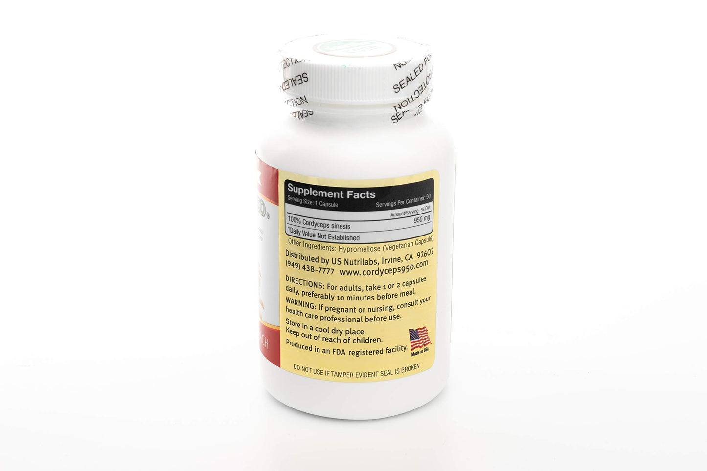 Cordyceps 950 USDA Organic Capsules 1 Count