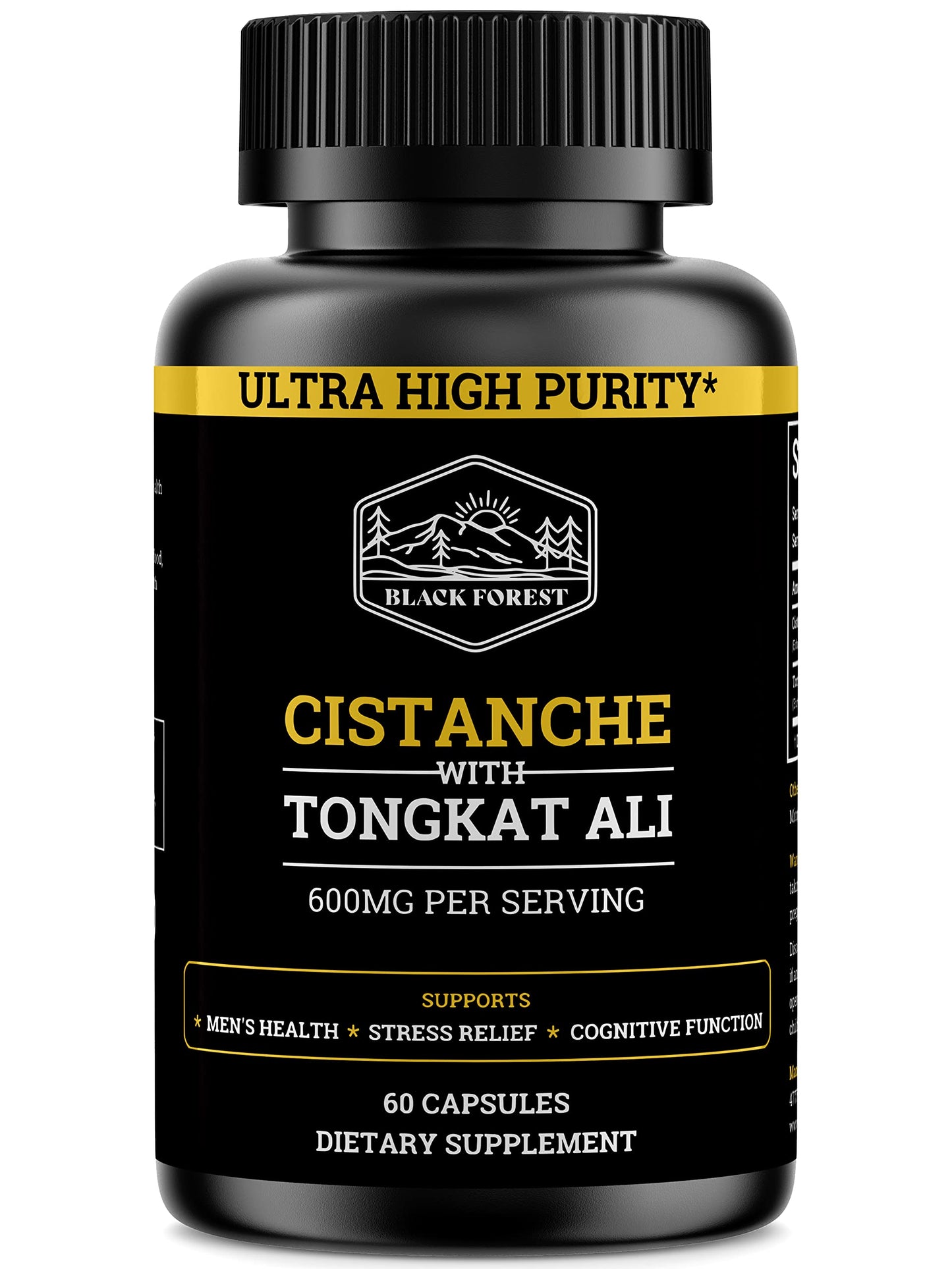 Black Forest Cistanche Tubulosa & Tongkat Ali Capsules 60 Count