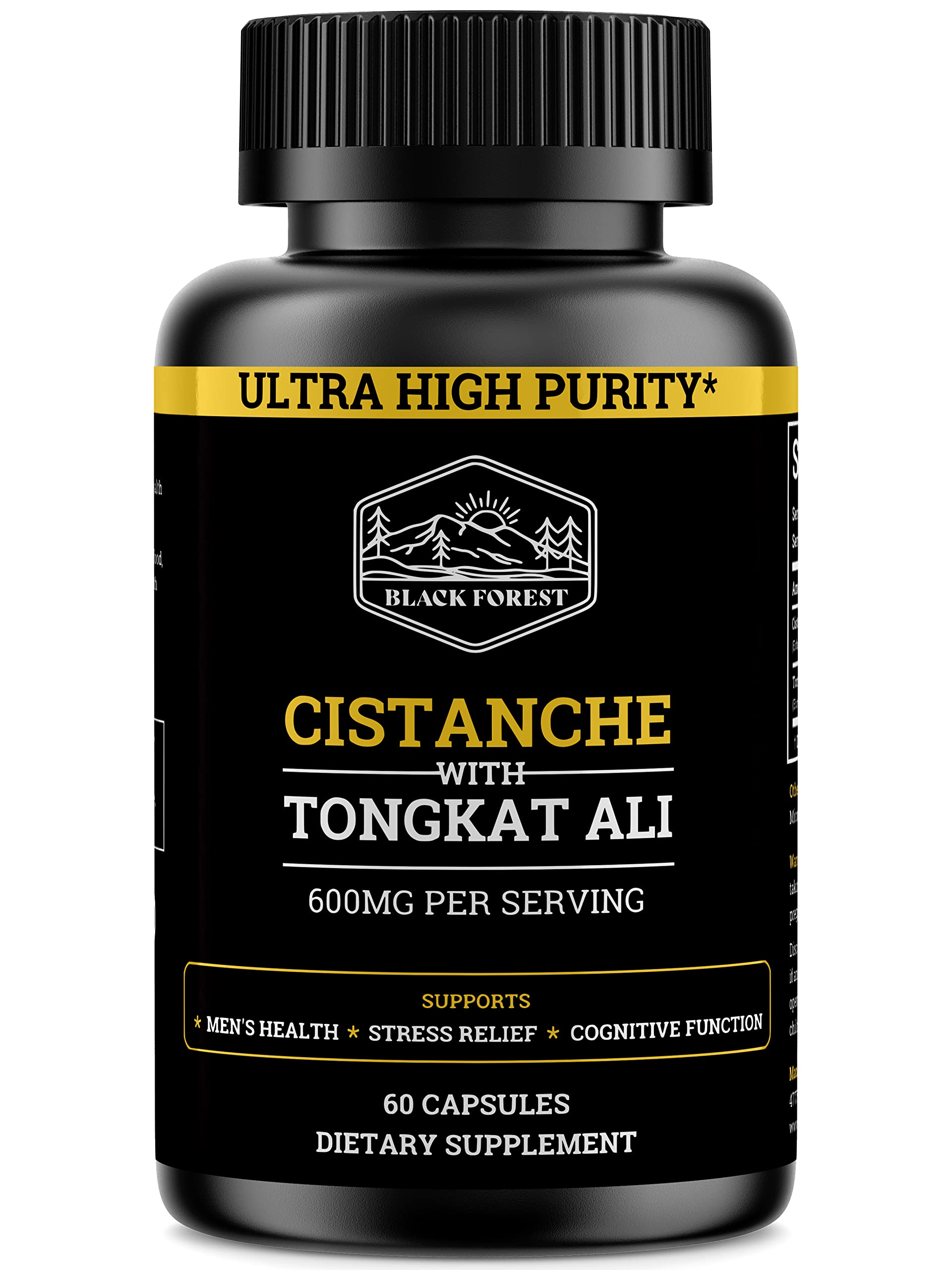 Black Forest Cistanche Tubulosa & Tongkat Ali Capsules 60 Count
