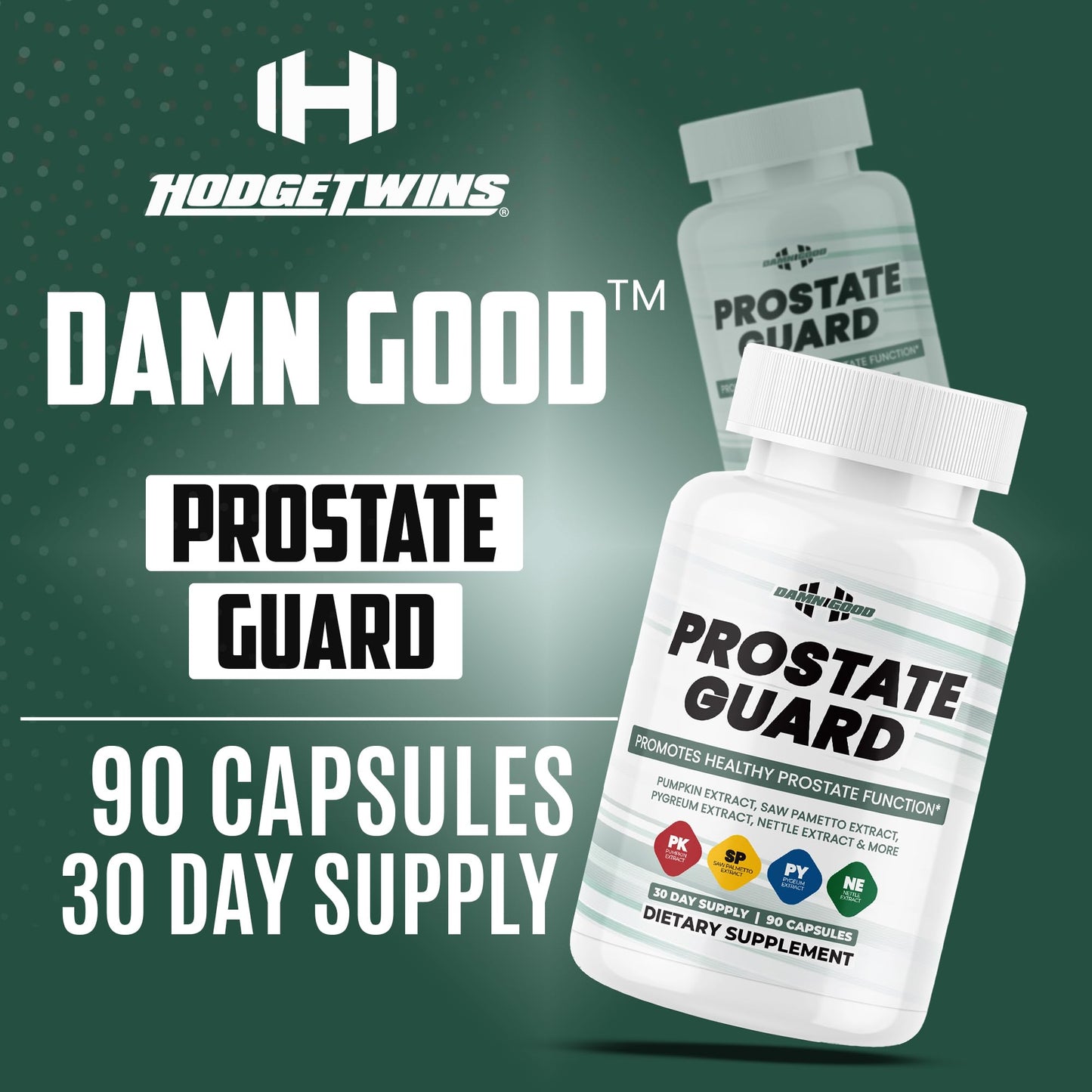 DAMN GOOD The Hodge Twins Prostate Guard Capsules, 90 Count
