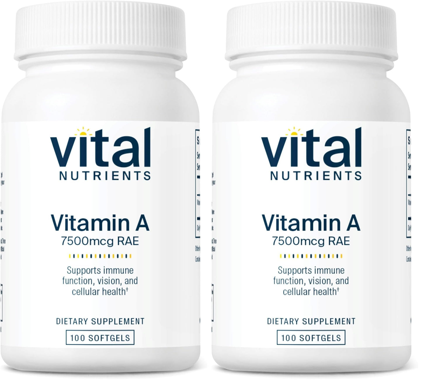Vital Nutrients Vitamin A 7500mcg RAE Softgels, 200 count