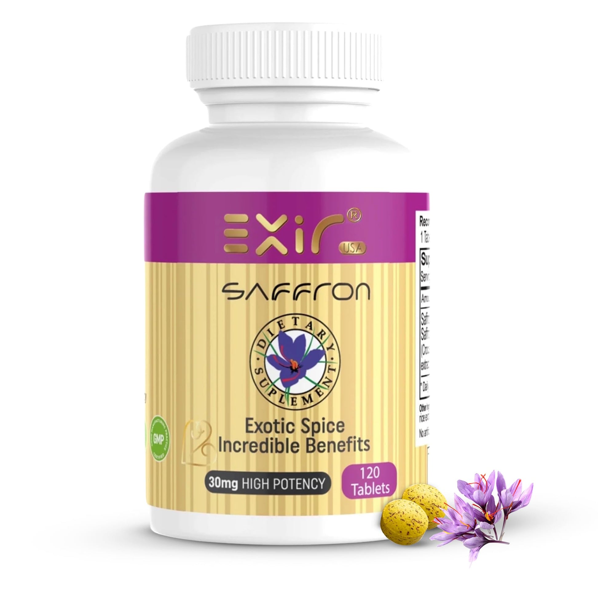 EXIR Saffron Supplement 120 Tablets