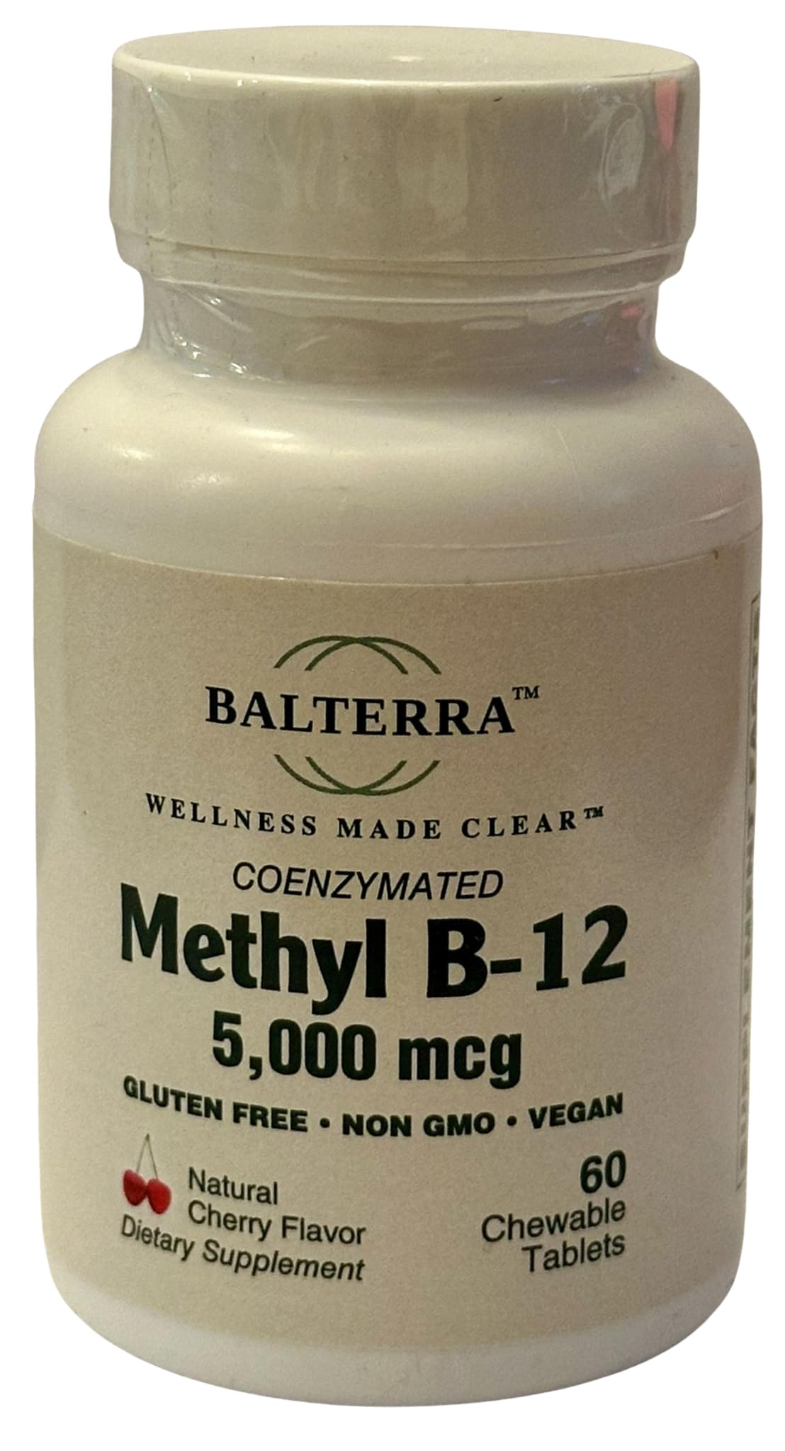 Wellness Made Clear Methyl B-12 by Balterra Chewable, 5,000 mcg, 60 Count