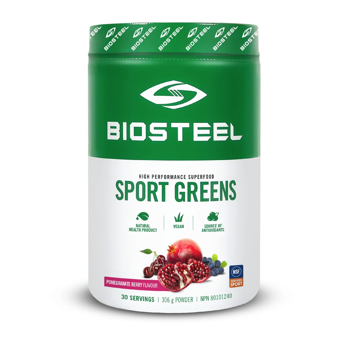 BIOSTEEL Sport Greens Powder 30 Servings Pomegranate Berry