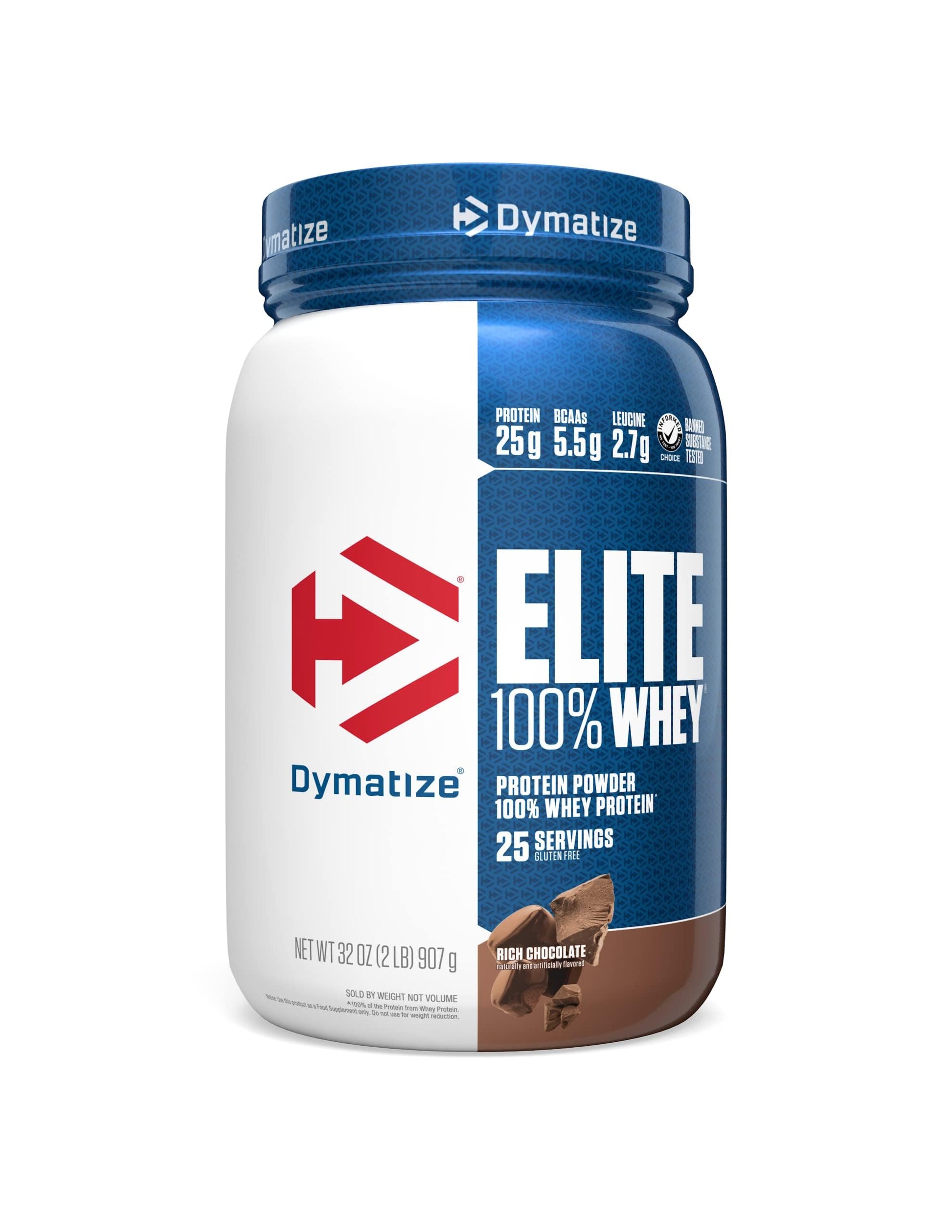 Dymatize Elite 100% Whey Protein Powder Rich Chocolate 32 Servings