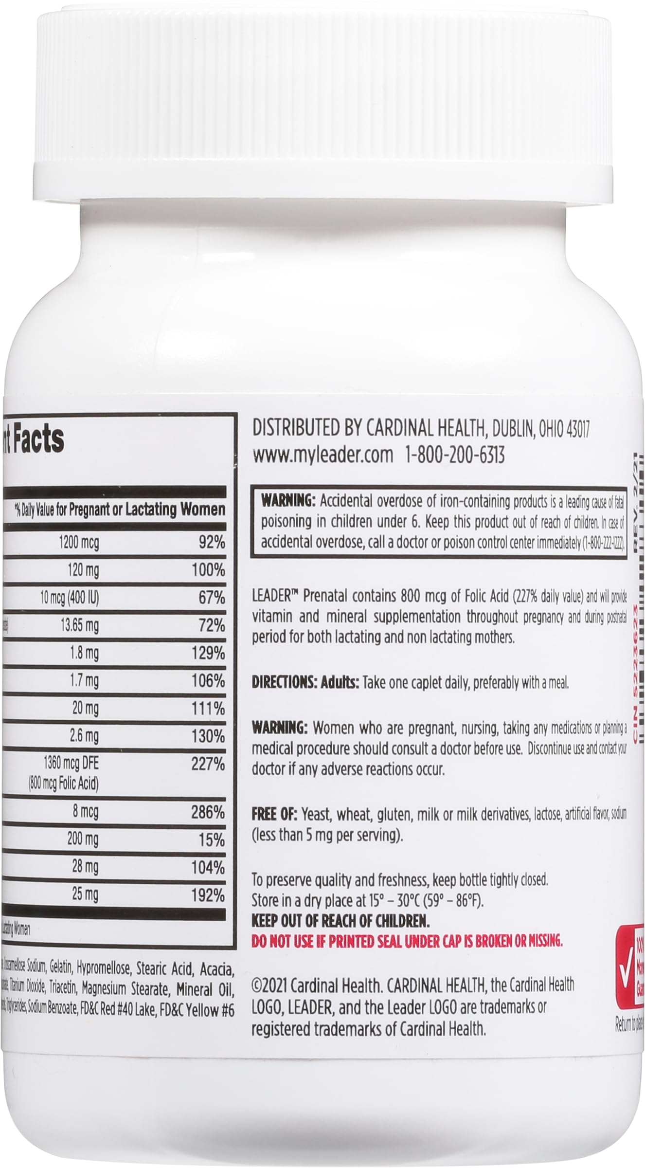 Leader Prenatal Multivitamin Caplets 200