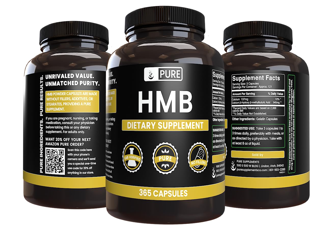 Pure Original Ingredients HMB Capsules 365
