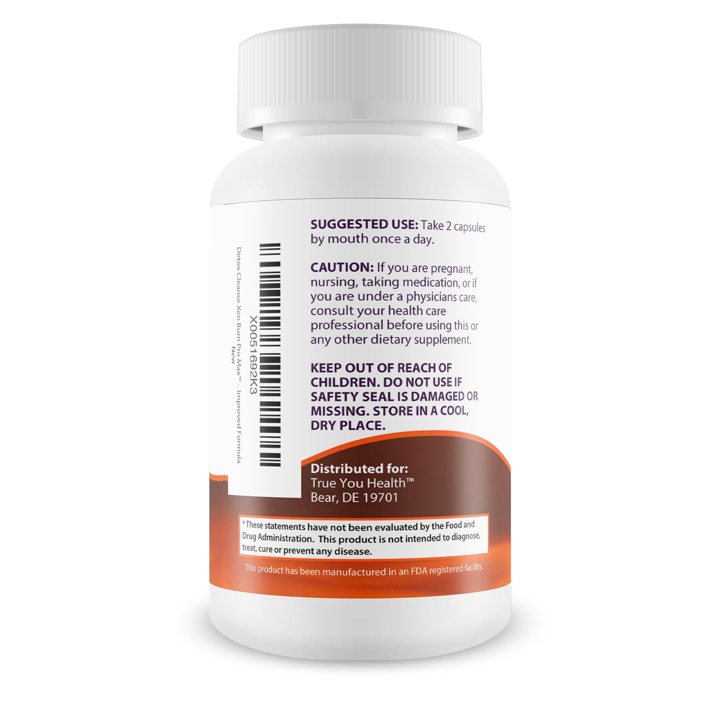 True You Health Detox Cleanse Xen Burn Pro Max Capsule, 60 Count