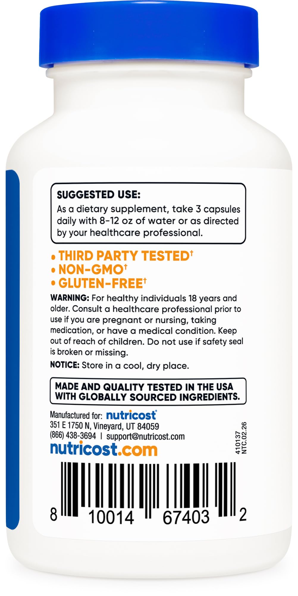 Nutricost Turmeric + Boswellia Supplement 2000mg Capsules 90 Count