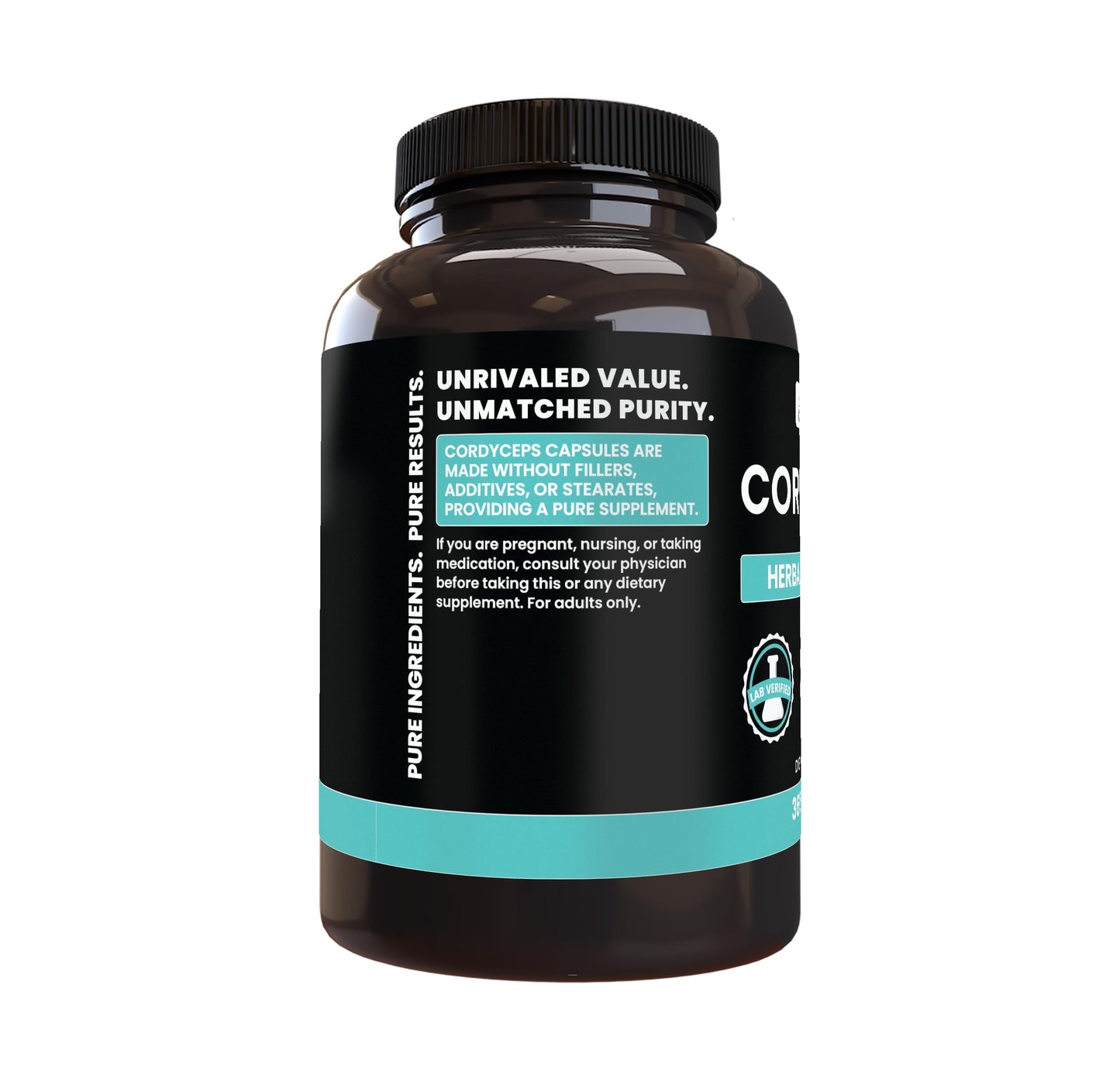 Pure Original Ingredients Cordyceps Capsules 365 Count