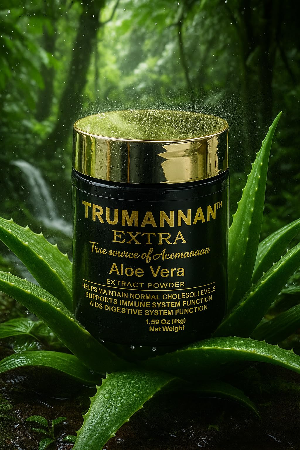 Trumannan Aloe Vera Extract Powder 40% Acemannan, 1.59 oz