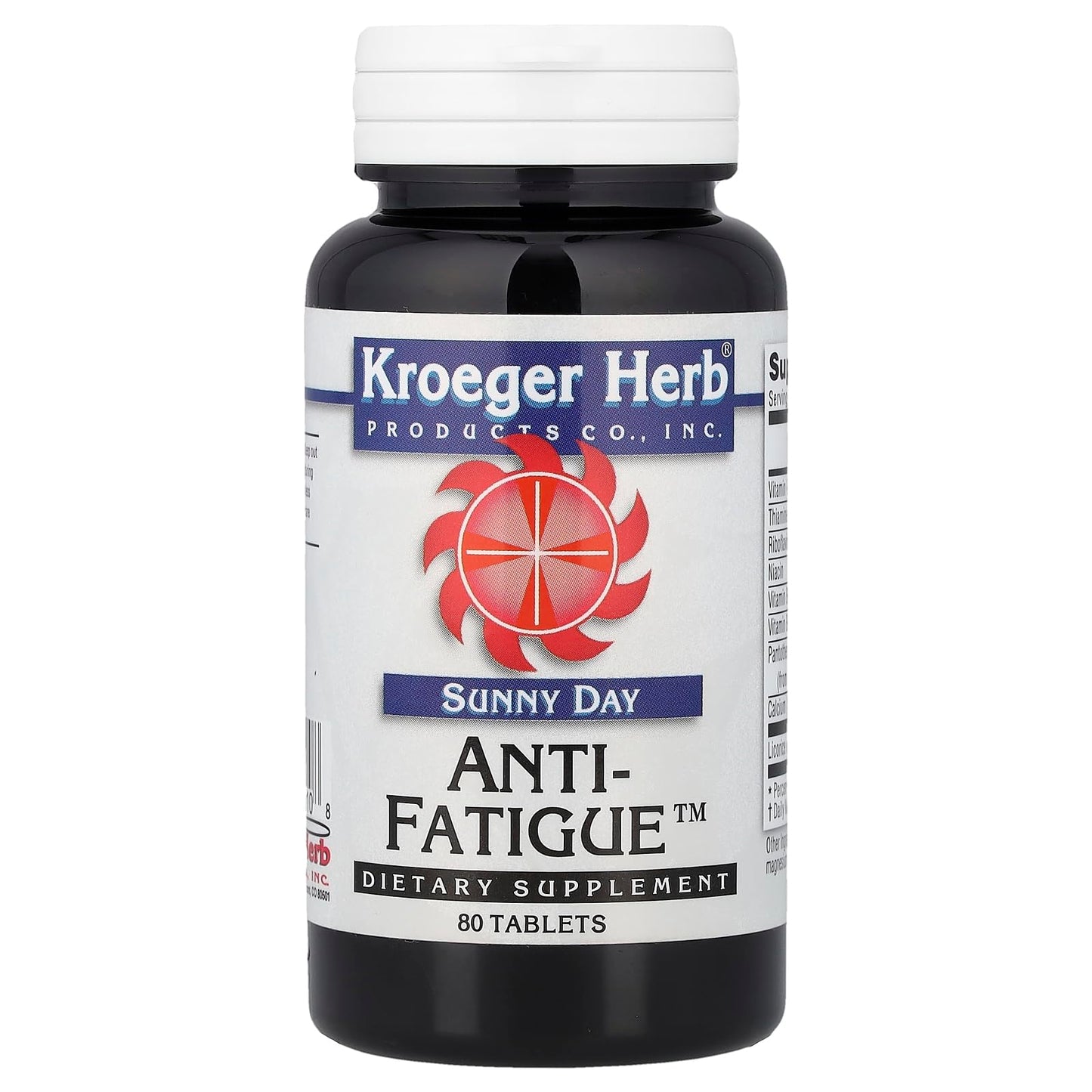 Kroeger Herb Products Anti-Fatigue Tablets 80 Count