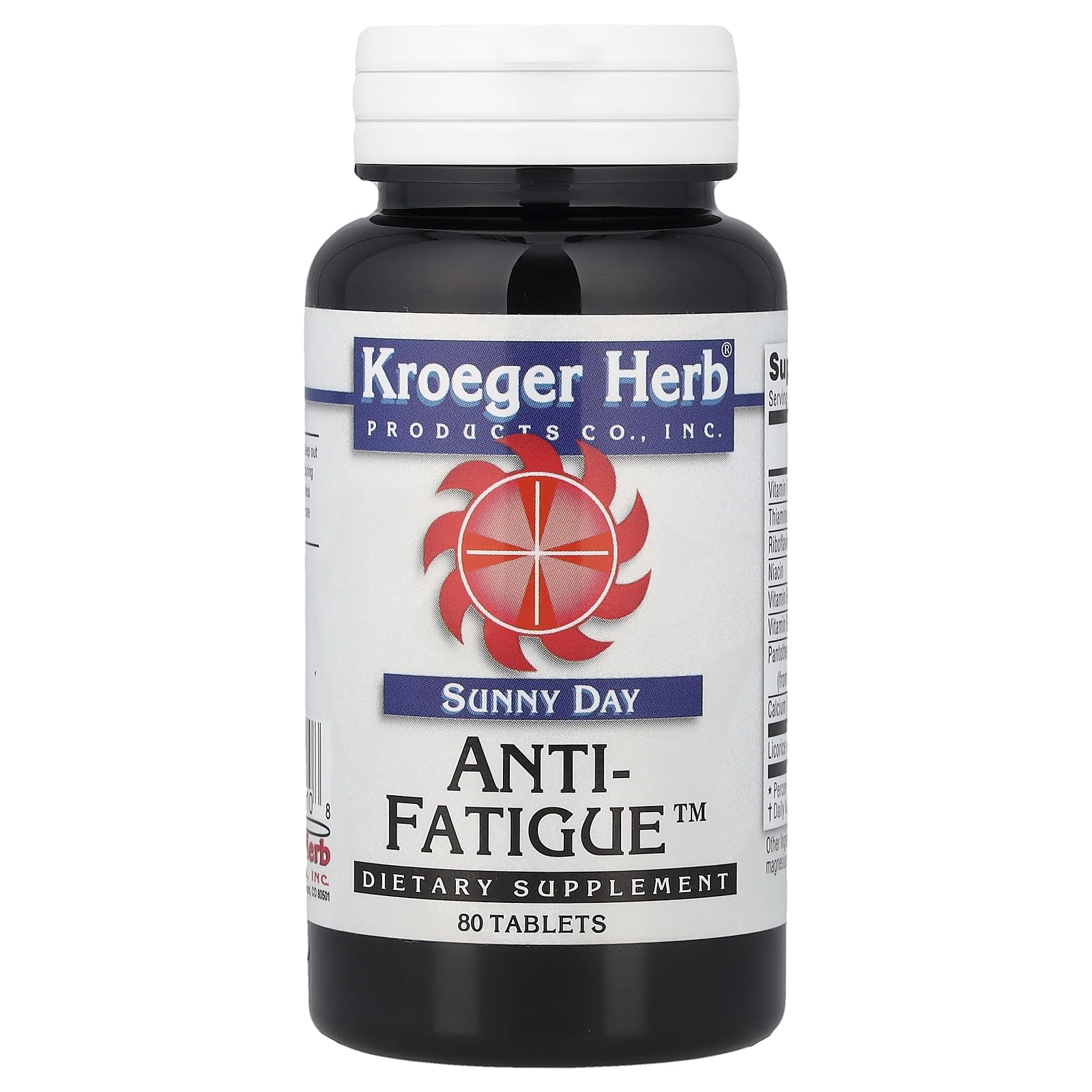 Kroeger Herb Products Anti-Fatigue Tablets 80 Count