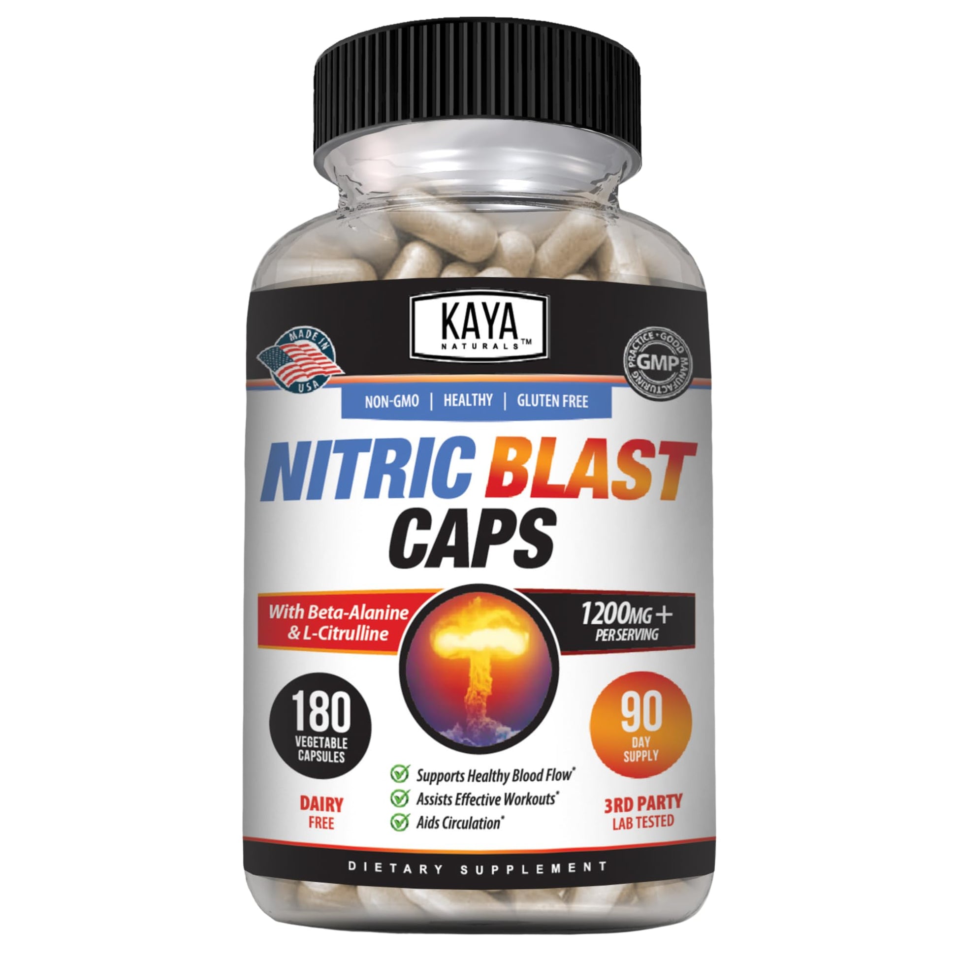 Kaya Naturals Nitric Blast Capsules 180
