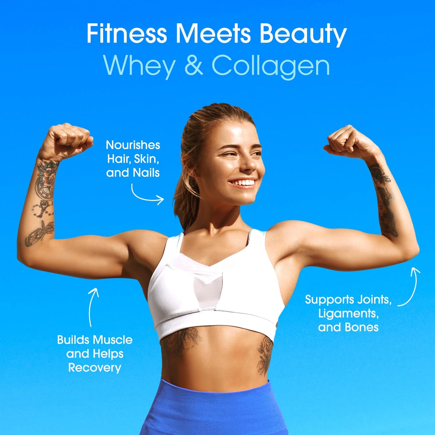 Fit & Lean Clear Protein Powder with Whey Isolate Protein and Collagen, Grass Fed, Blue Raspberry, 16.7 oz