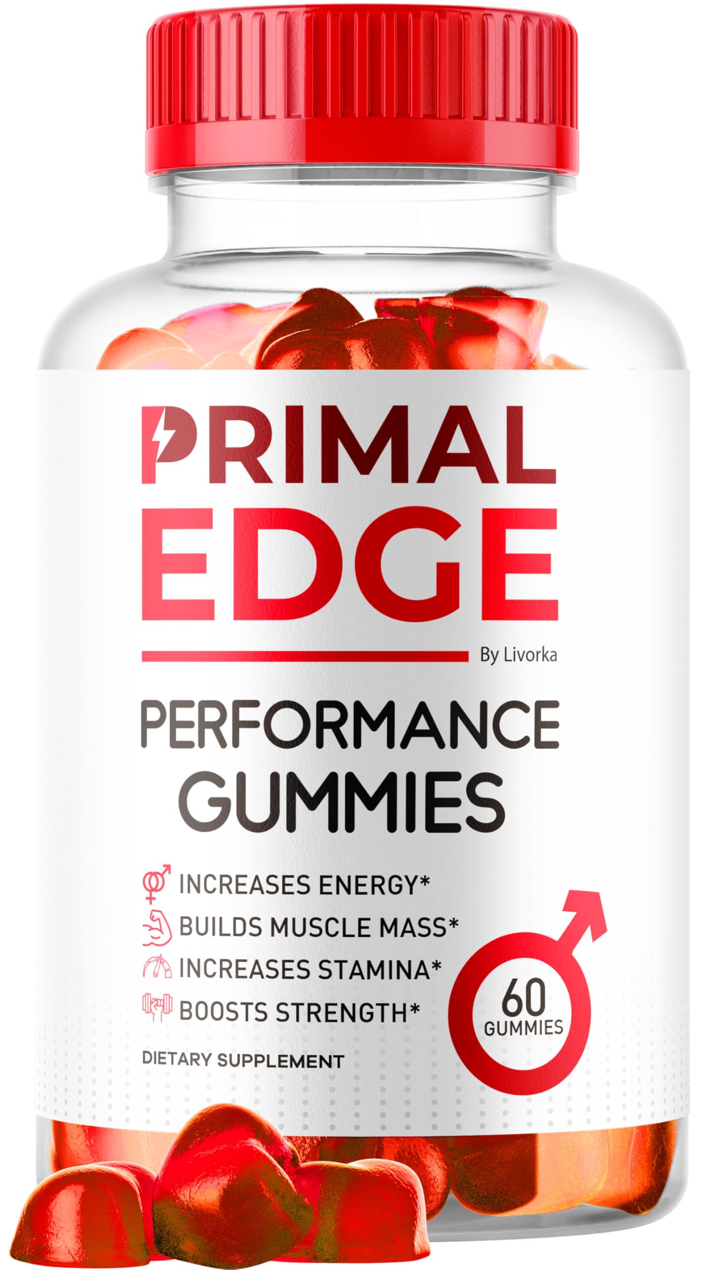 LIVORKA Primal Edge Mens Gummies, 60 Count
