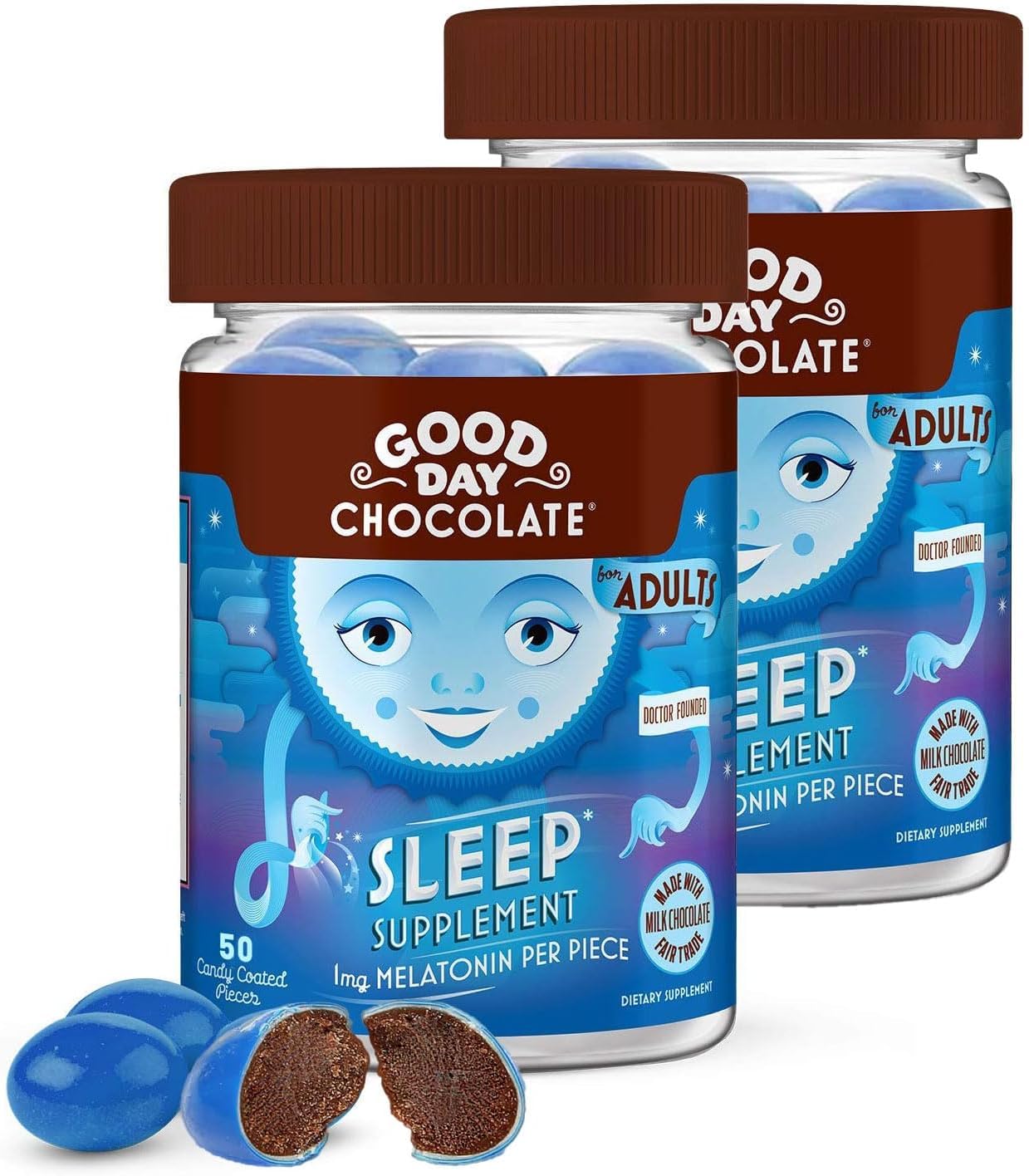 Good Day Chocolate Melatonin for Adults Chewable 100 Count