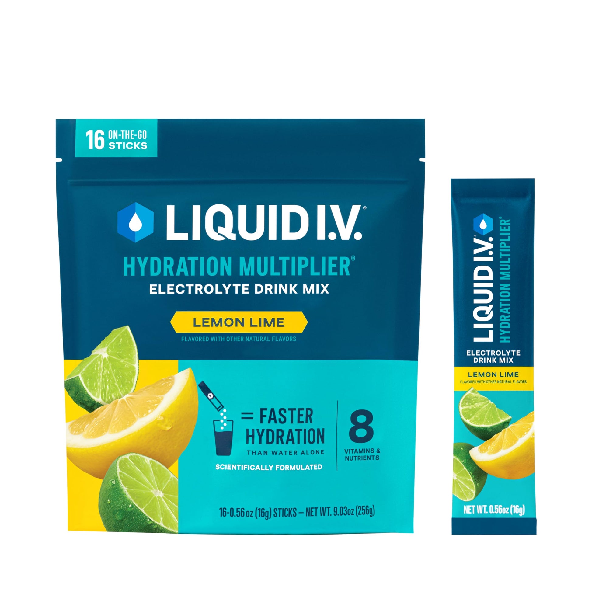 Liquid I.V. Hydration Electrolytes Powder, Lemon Lime, 16 Count