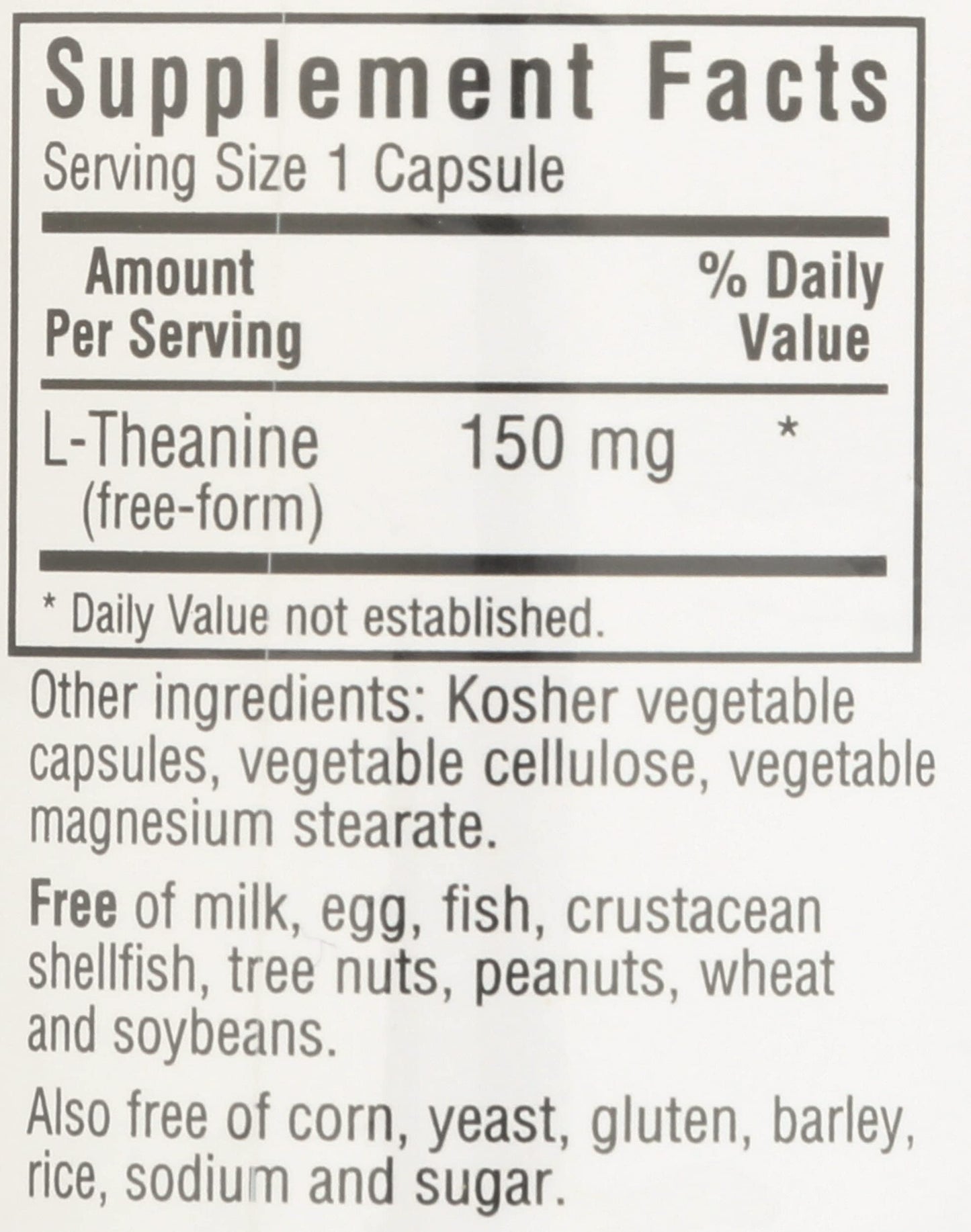 BlueBonnet L-Theanine 200 mg Capsule, 30 Count