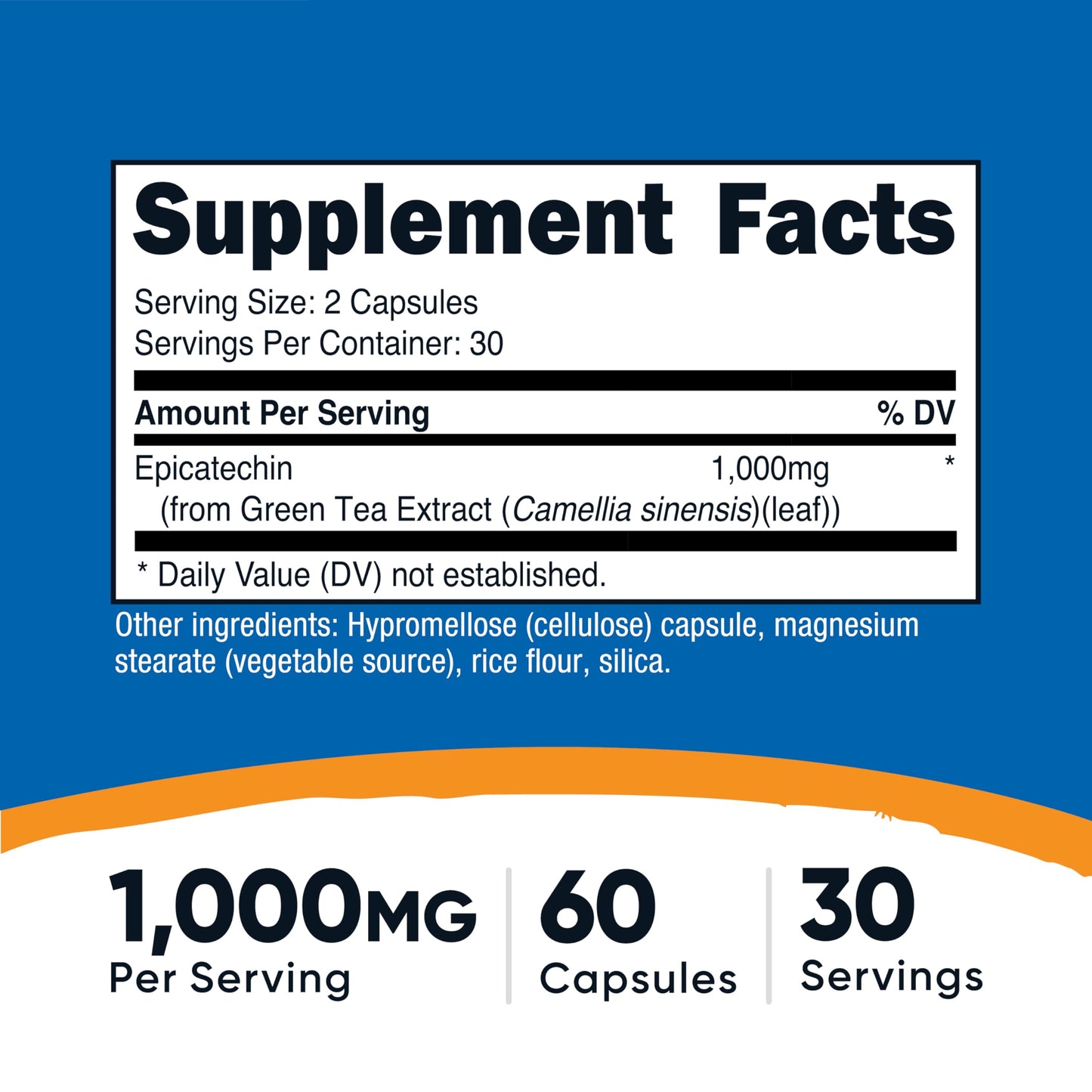 Nutricost Epicatechin (1,000mg) Capsule, 60 Capsules