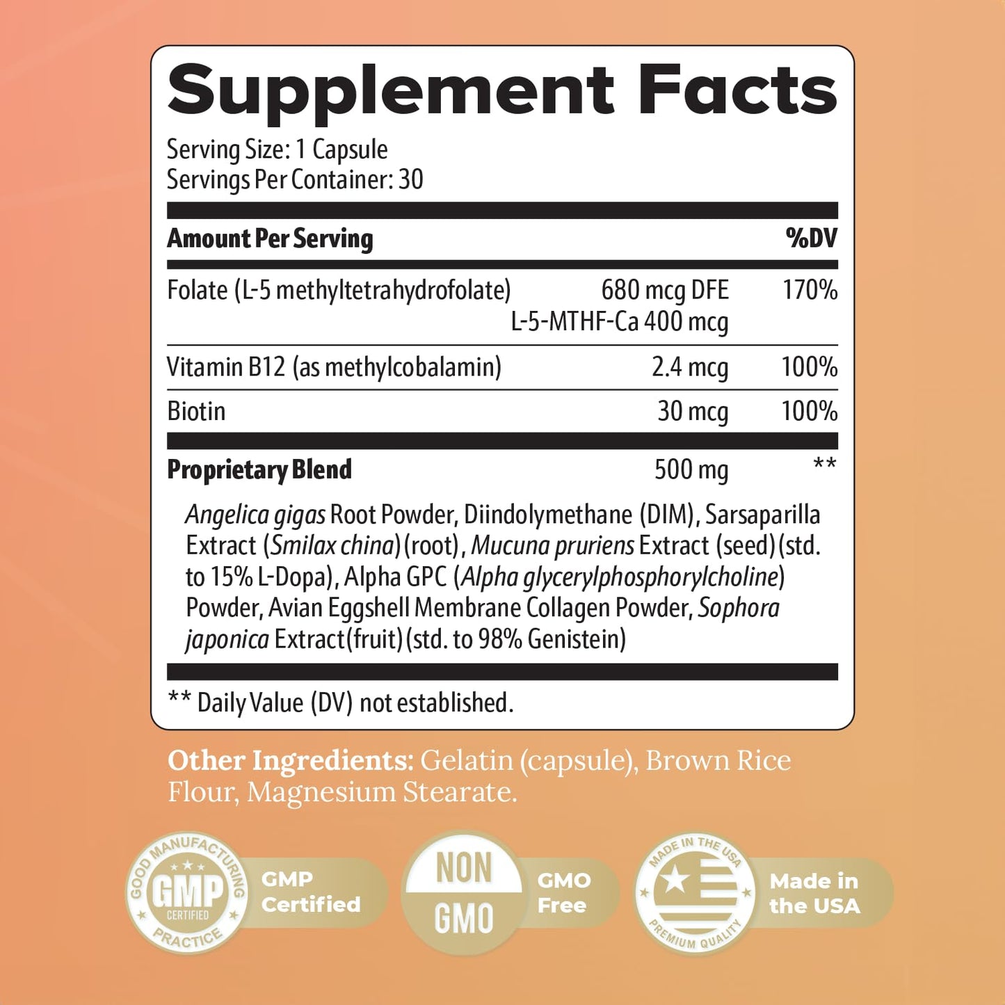 Nature’s NutriWave RevivaGlow Vitamin B12, Biotin & Folate Capsules, 30 Count