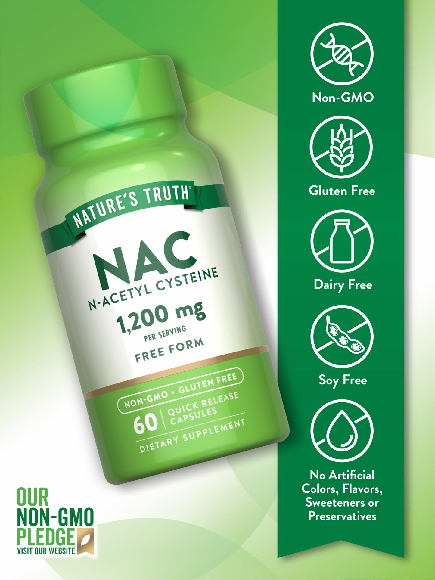 Nature's Truth NAC Supplement Capsules 60 Count