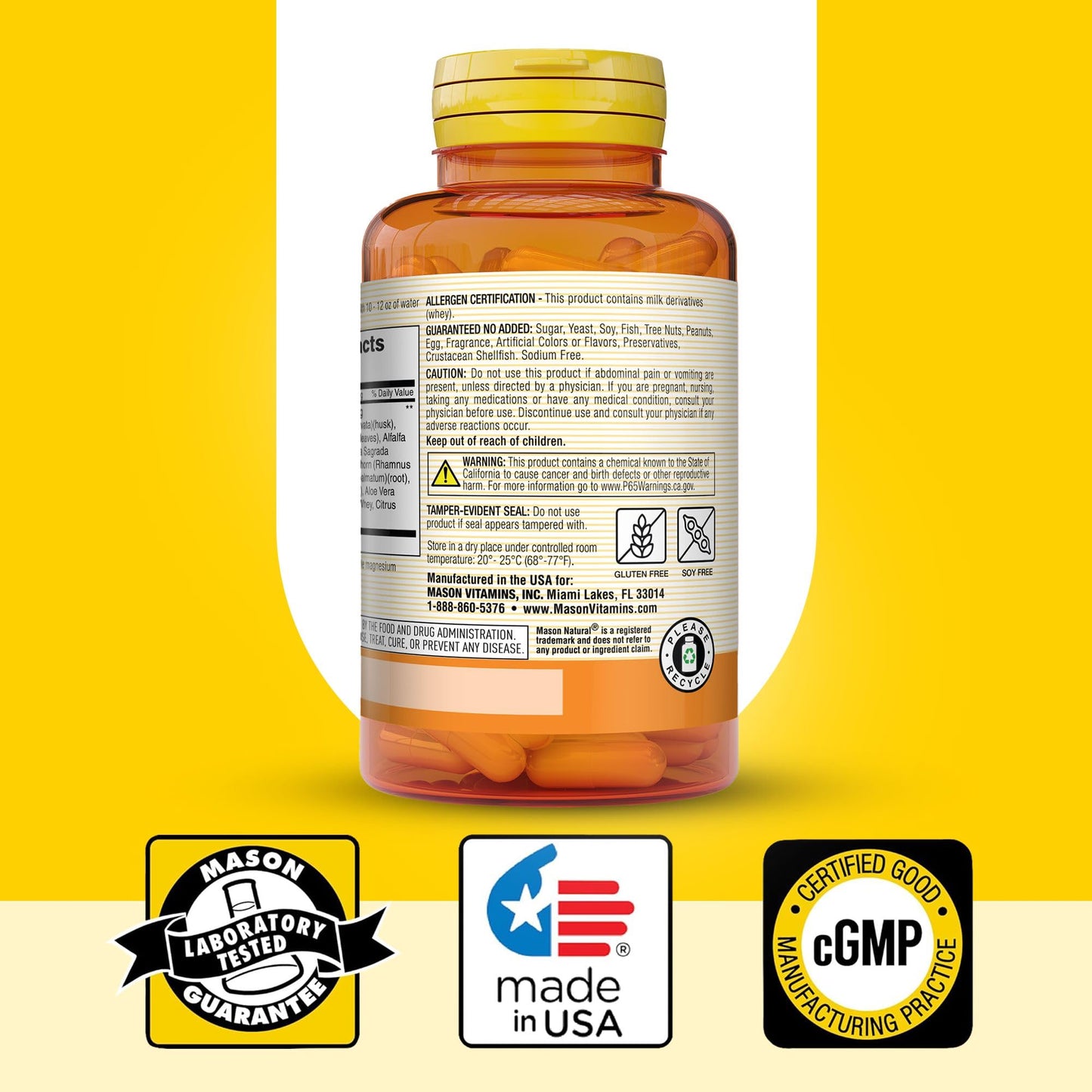 MASON NATURAL Herbal Colon Cleanser Capsules 300