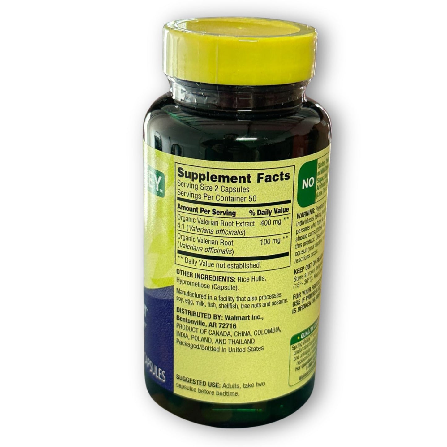 Fusion Shop Store Valerian Root 500mg Vegan Capsules, 100 Count